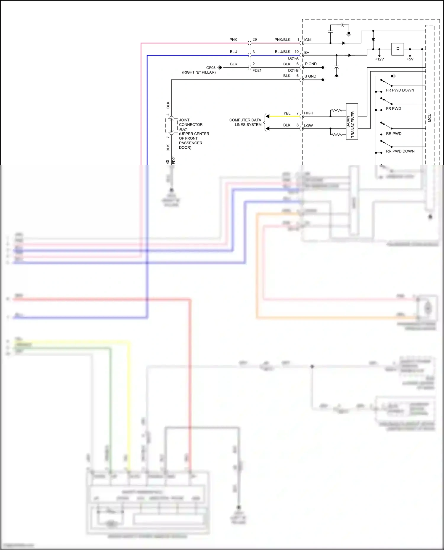 Wiring diagram blu for Hyundai Sonata VII facelift (2017-2019) (36 of 326)