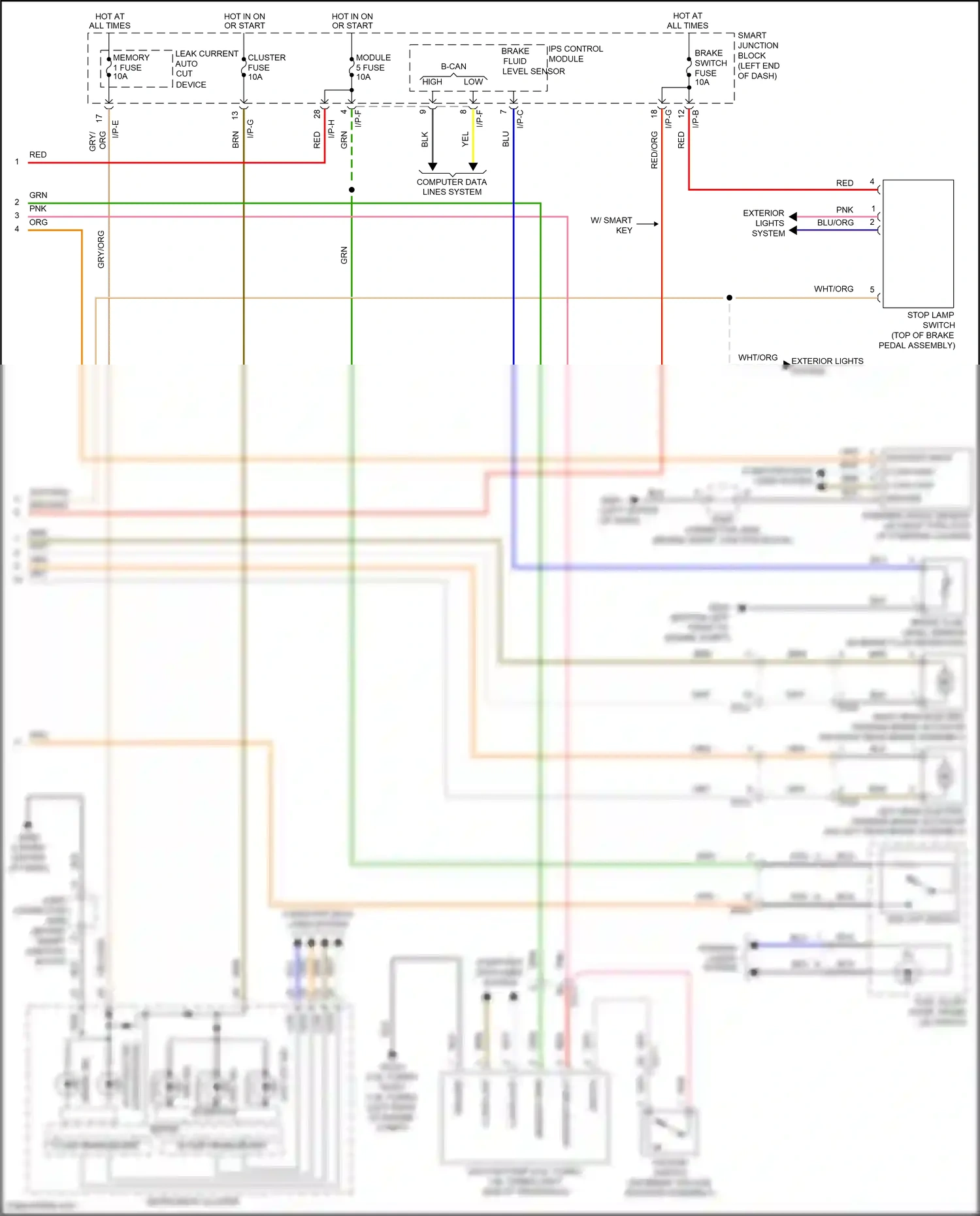 Wiring diagram blu for Hyundai Sonata VII facelift (2017-2019) (132 of 326)