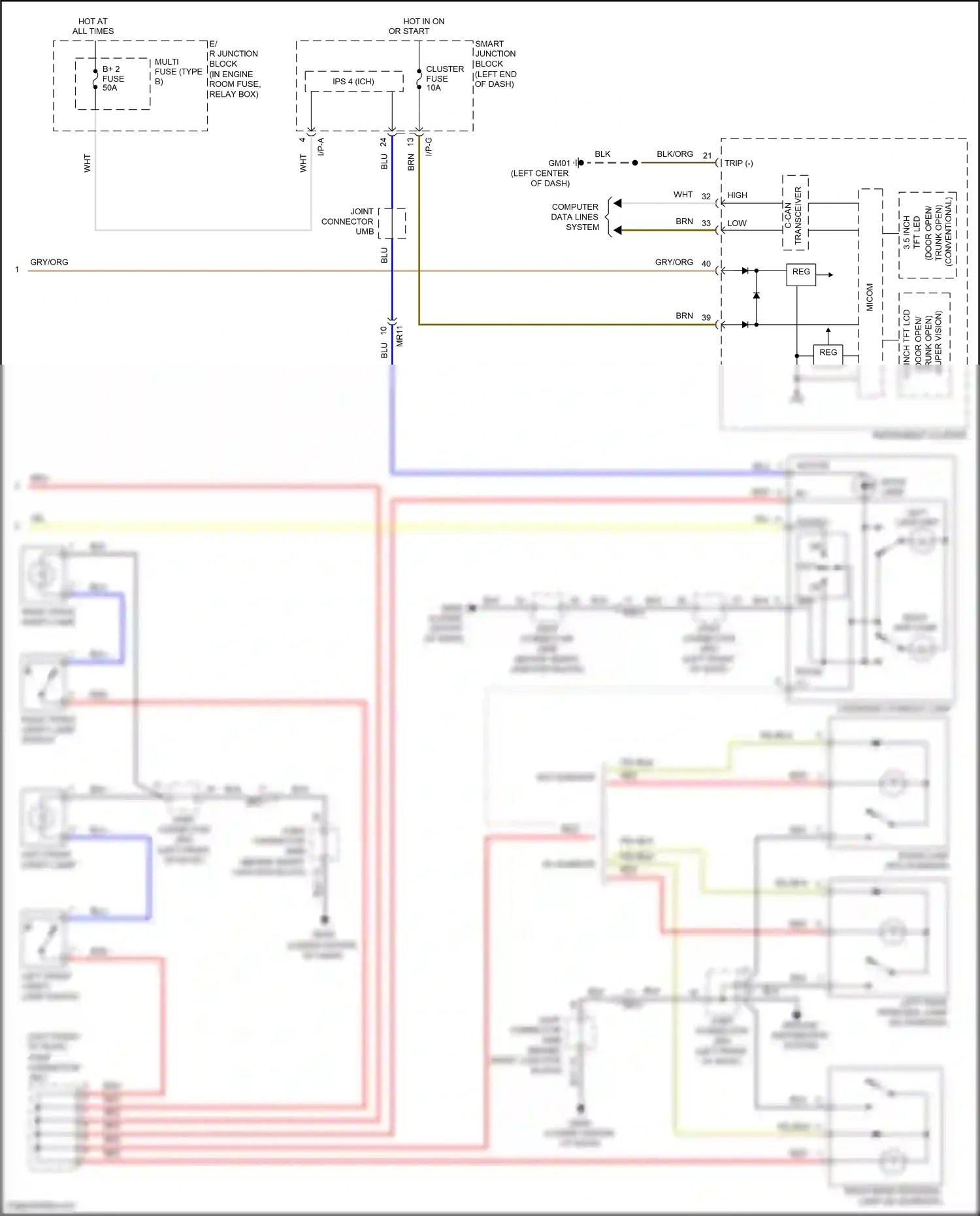Wiring diagram blu for Hyundai Sonata VII facelift (2017-2019) (151 of 326)