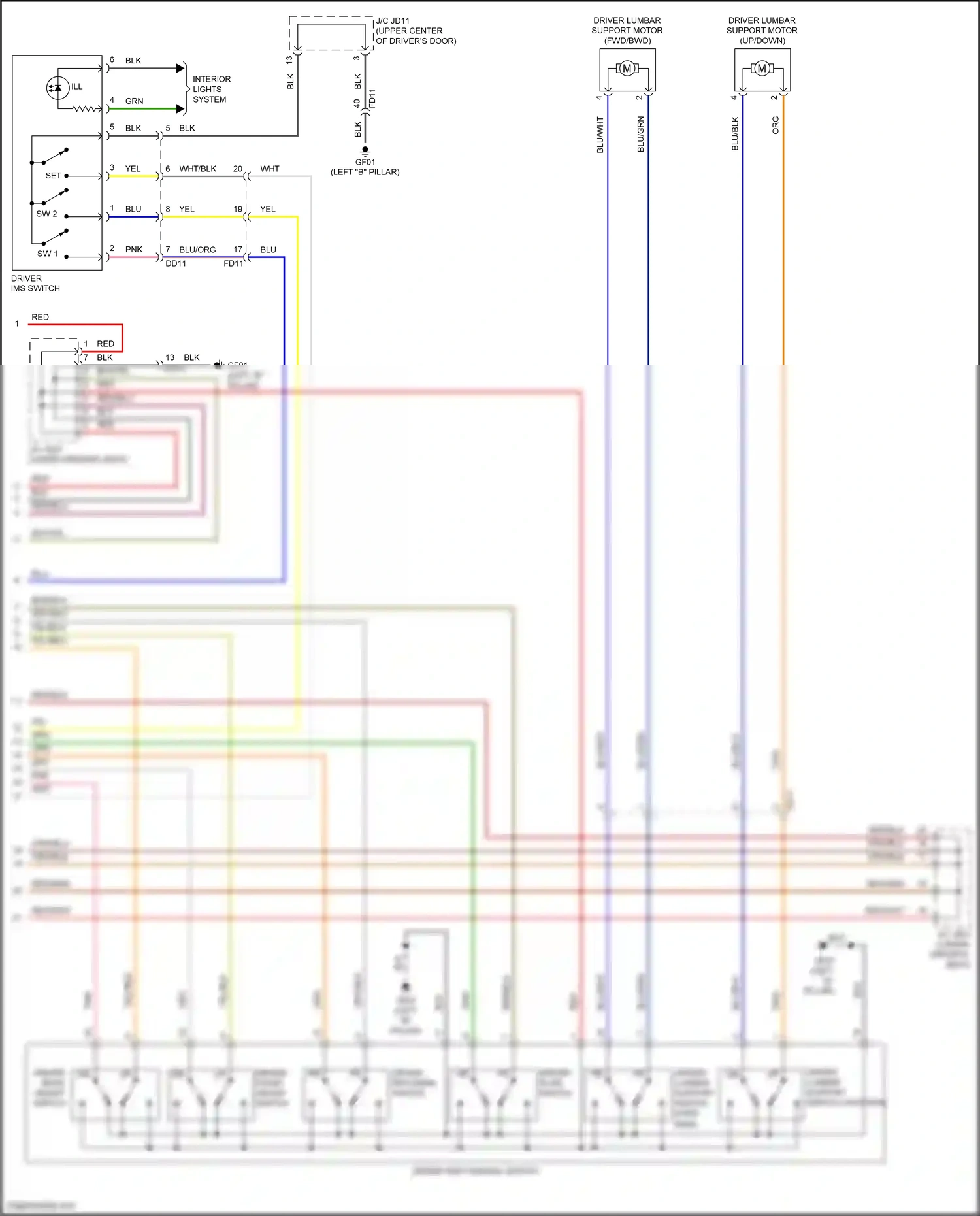 Wiring diagram blu/grn for Hyundai Sonata VII facelift (2017-2019) (4 of 6)