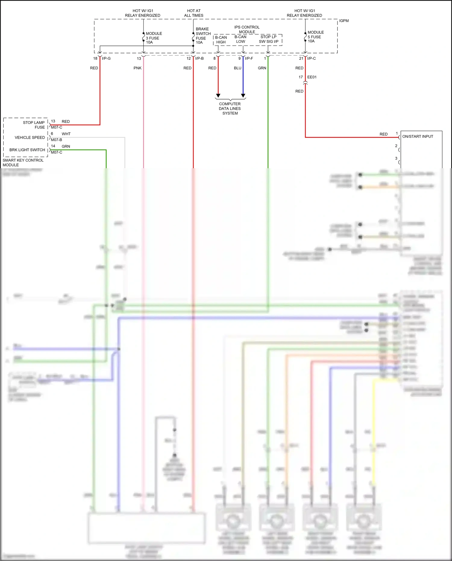 Wiring diagram brk light switch for Hyundai Sonata VII facelift (2017-2019) (2 of 2)