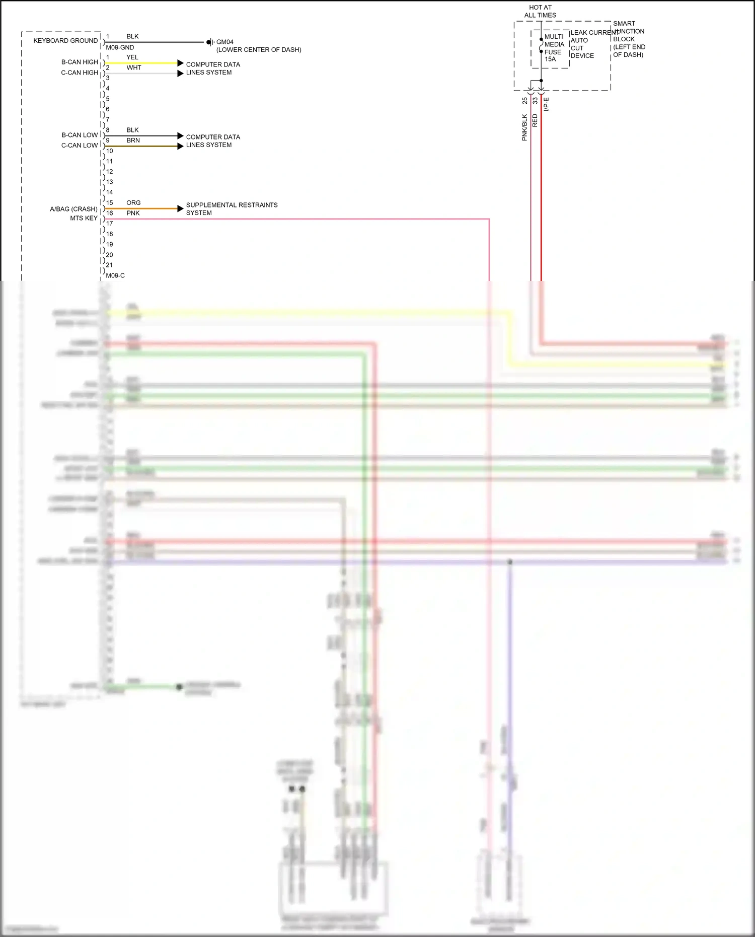 Wiring diagram camera b+ for Hyundai Sonata VII facelift (2017-2019) (1 of 15)
