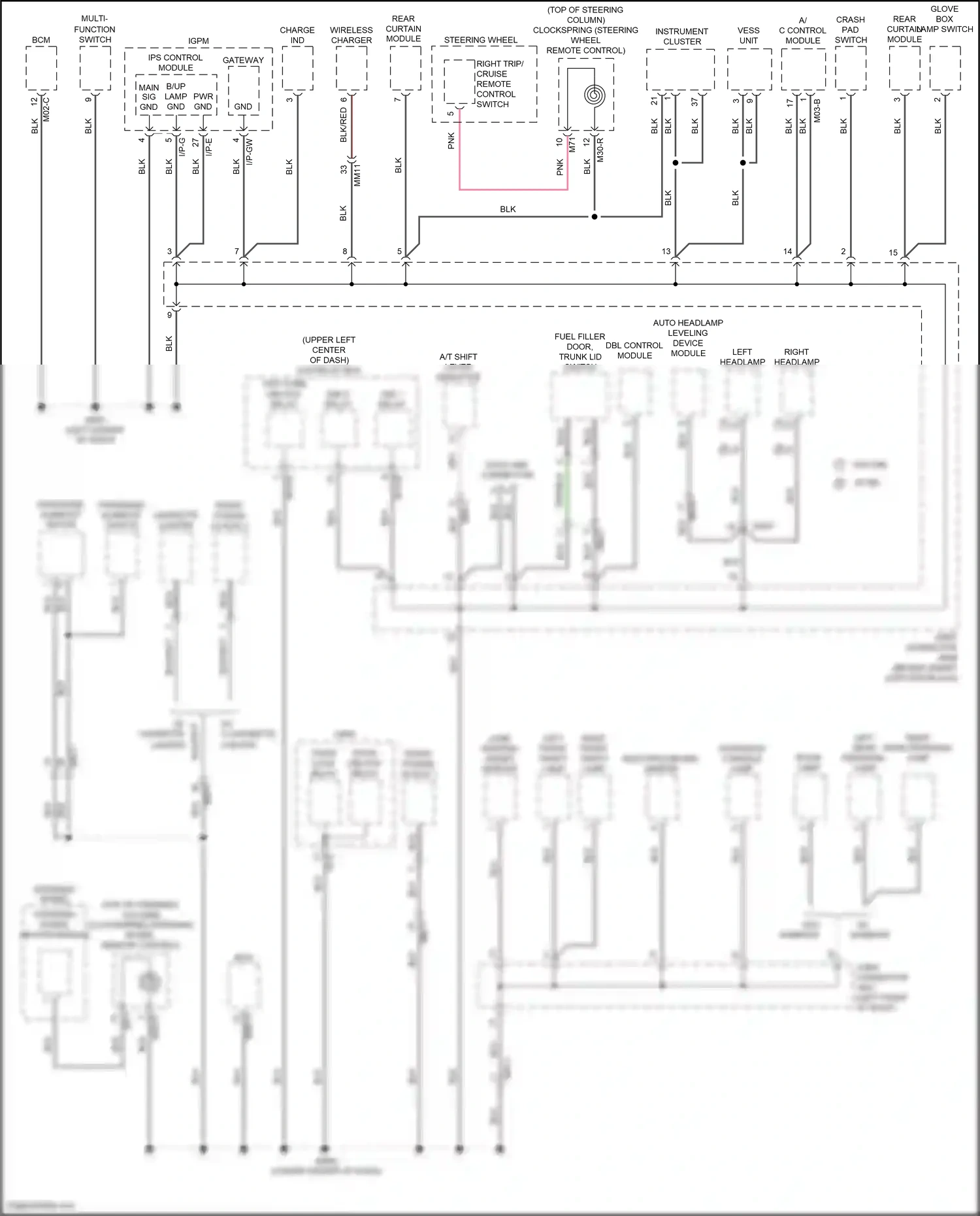Wiring diagram cigarette lighter for Hyundai Sonata VII facelift (2017-2019) (3 of 7)