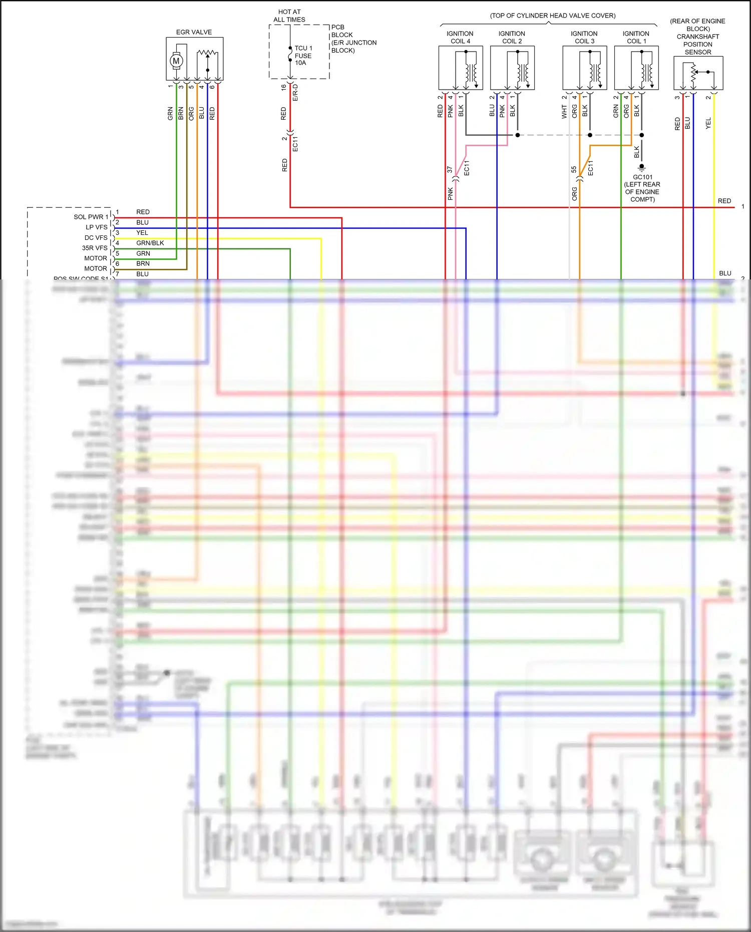 Wiring diagram dn shift for Hyundai Sonata VII facelift (2017-2019) (1 of 2)