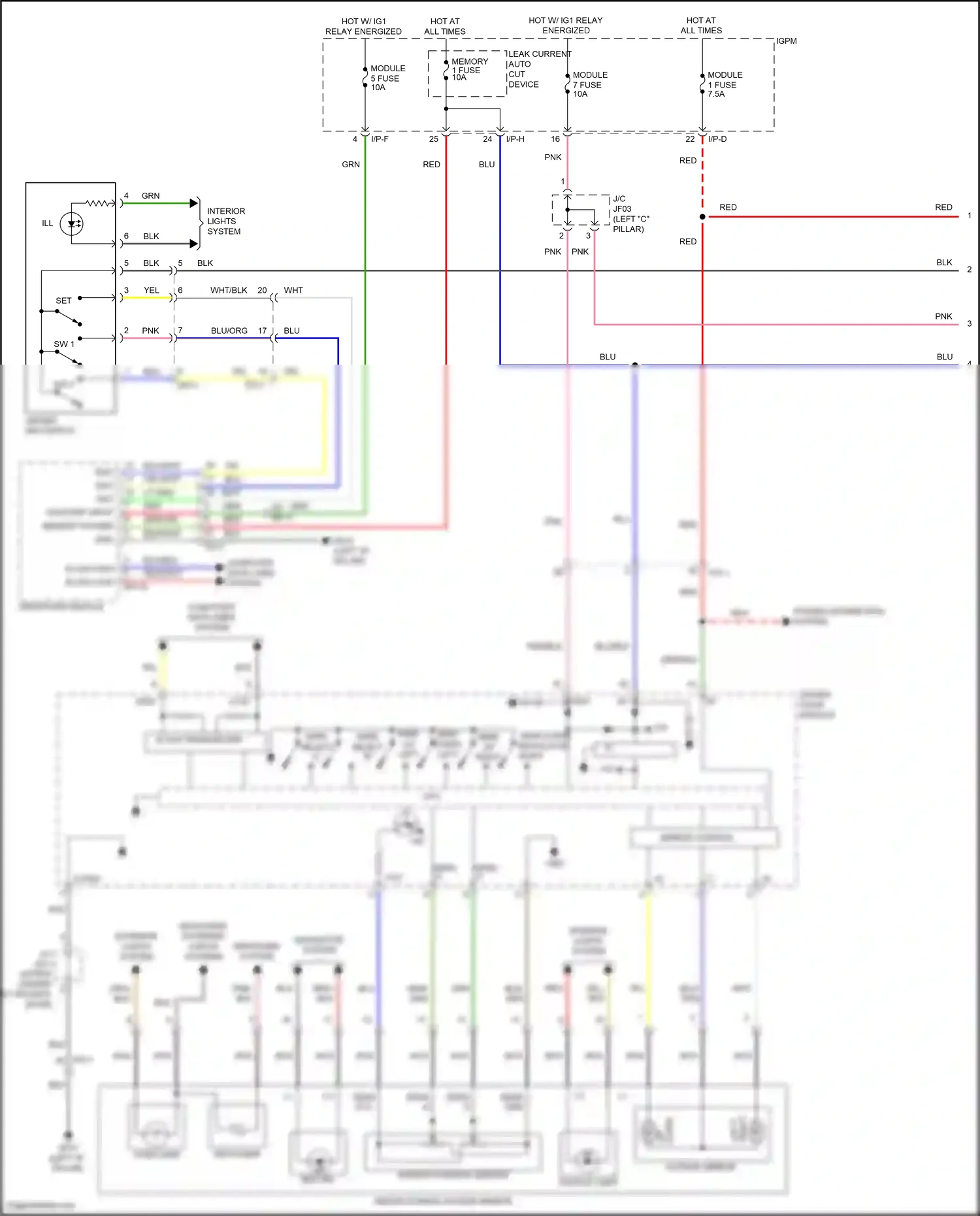 Wiring diagram driver ims switch for Hyundai Sonata VII facelift (2017-2019) (8 of 13)