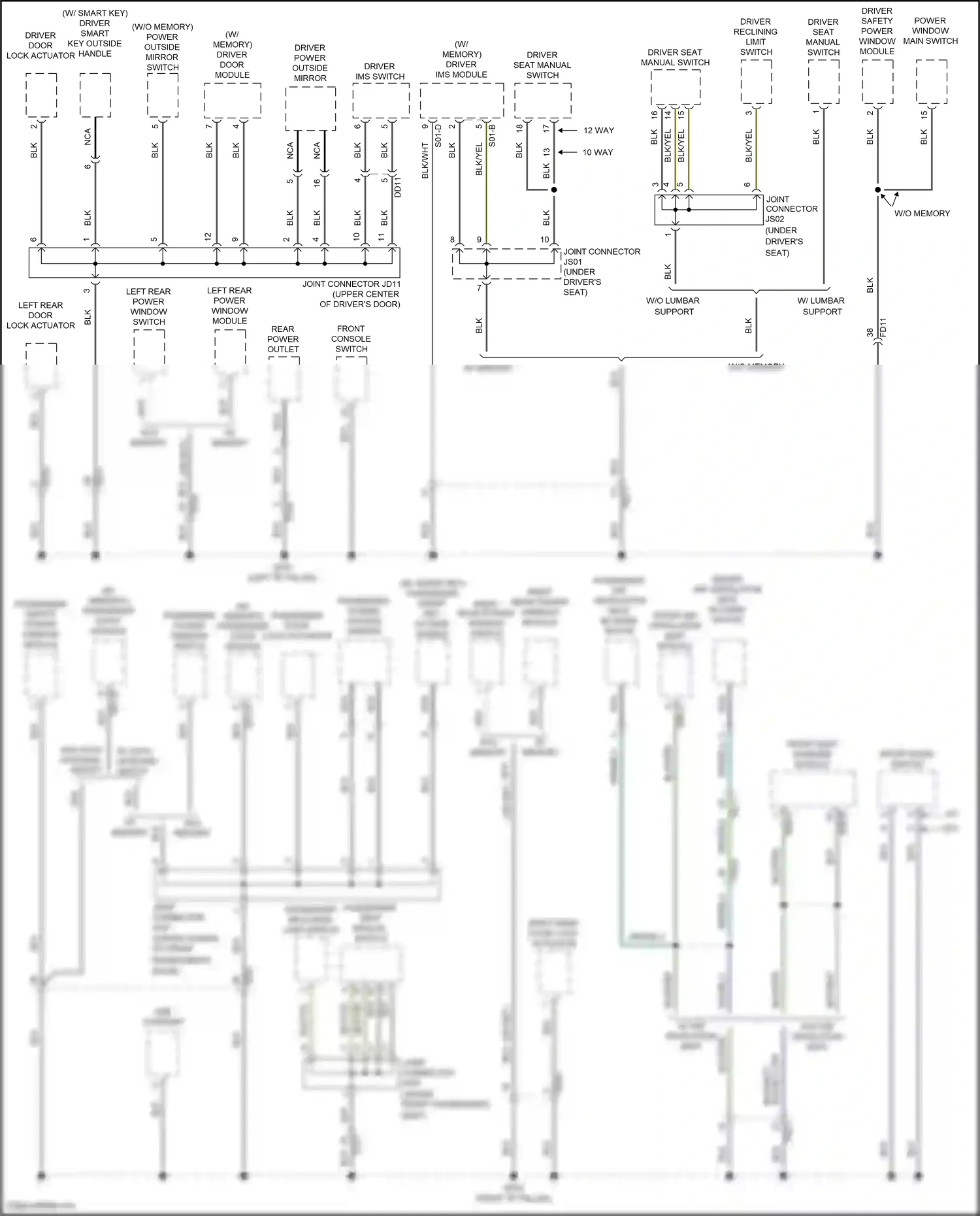 Wiring diagram driver ims switch for Hyundai Sonata VII facelift (2017-2019) (1 of 13)