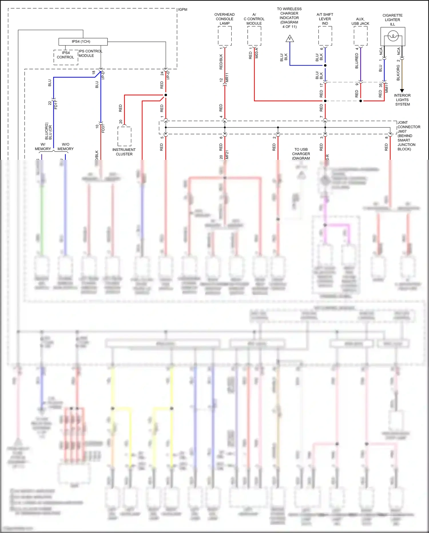 Wiring diagram driver ims switch for Hyundai Sonata VII facelift (2017-2019) (10 of 13)