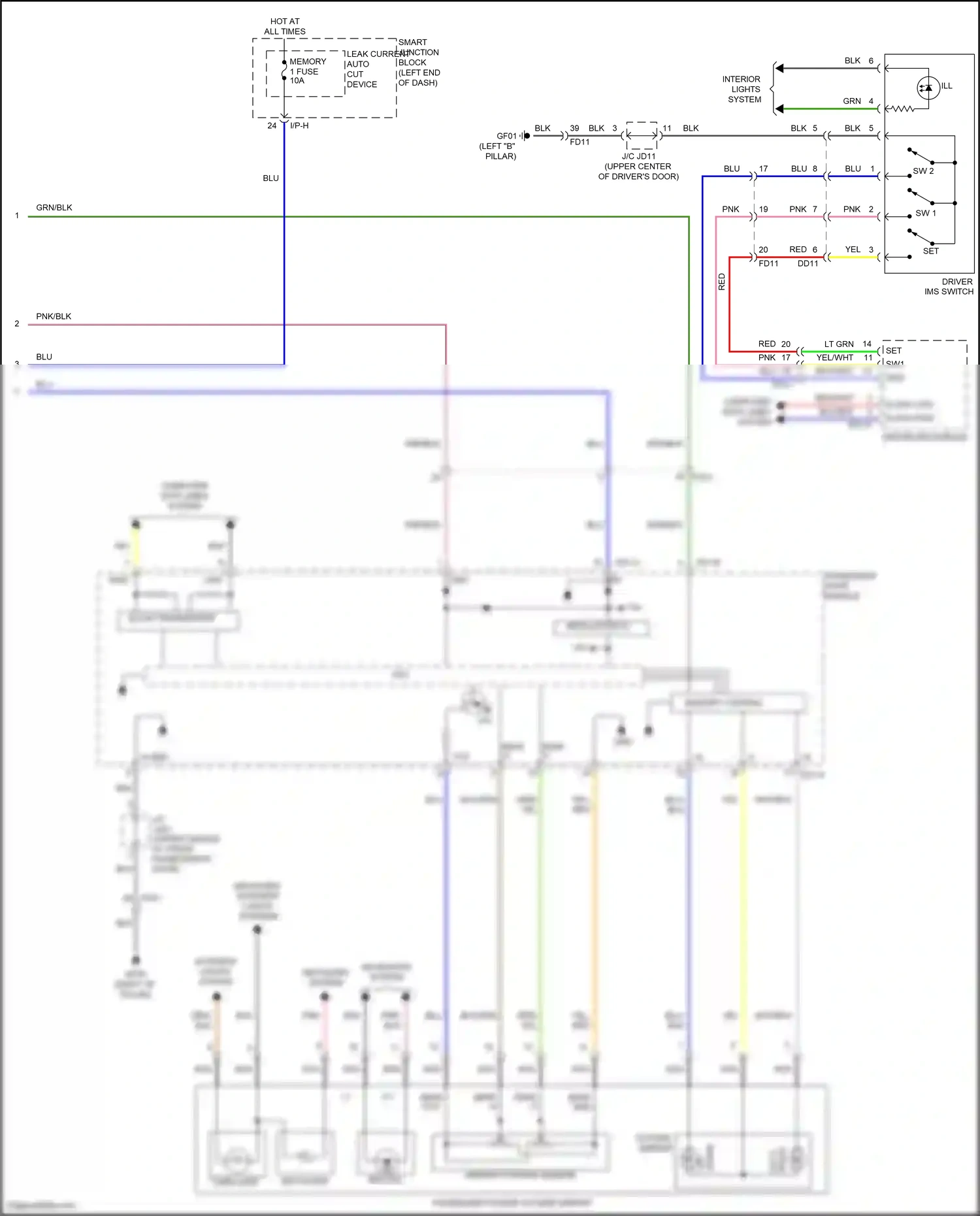 Wiring diagram driver ims switch for Hyundai Sonata VII facelift (2017-2019) (7 of 13)