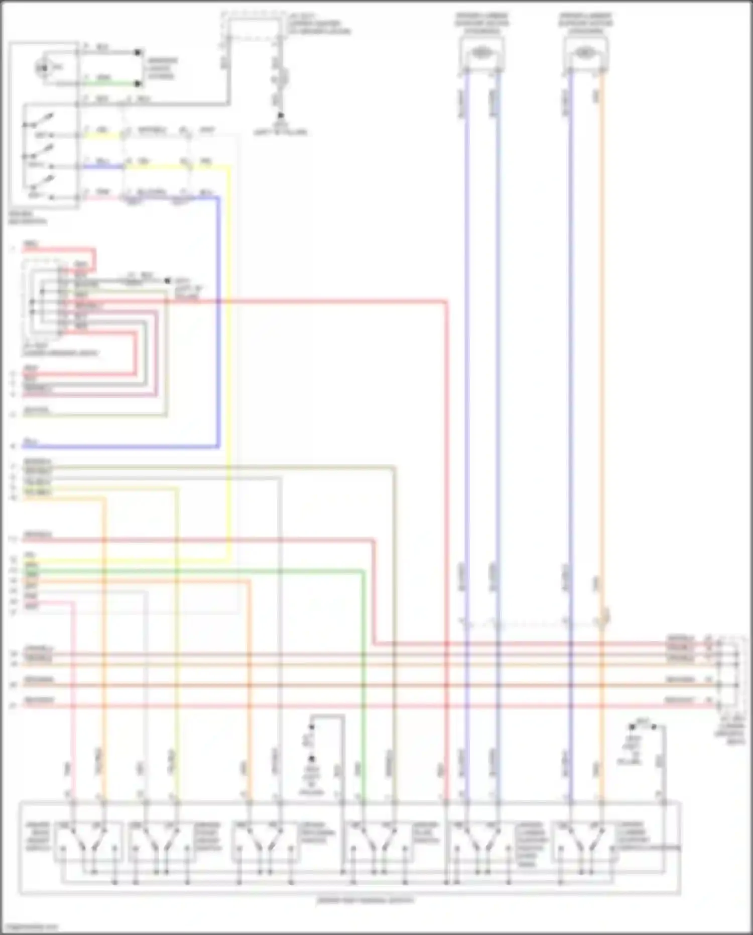 Wiring diagram driver slide switch for Hyundai Sonata VII facelift (2017-2019) (2 of 2)