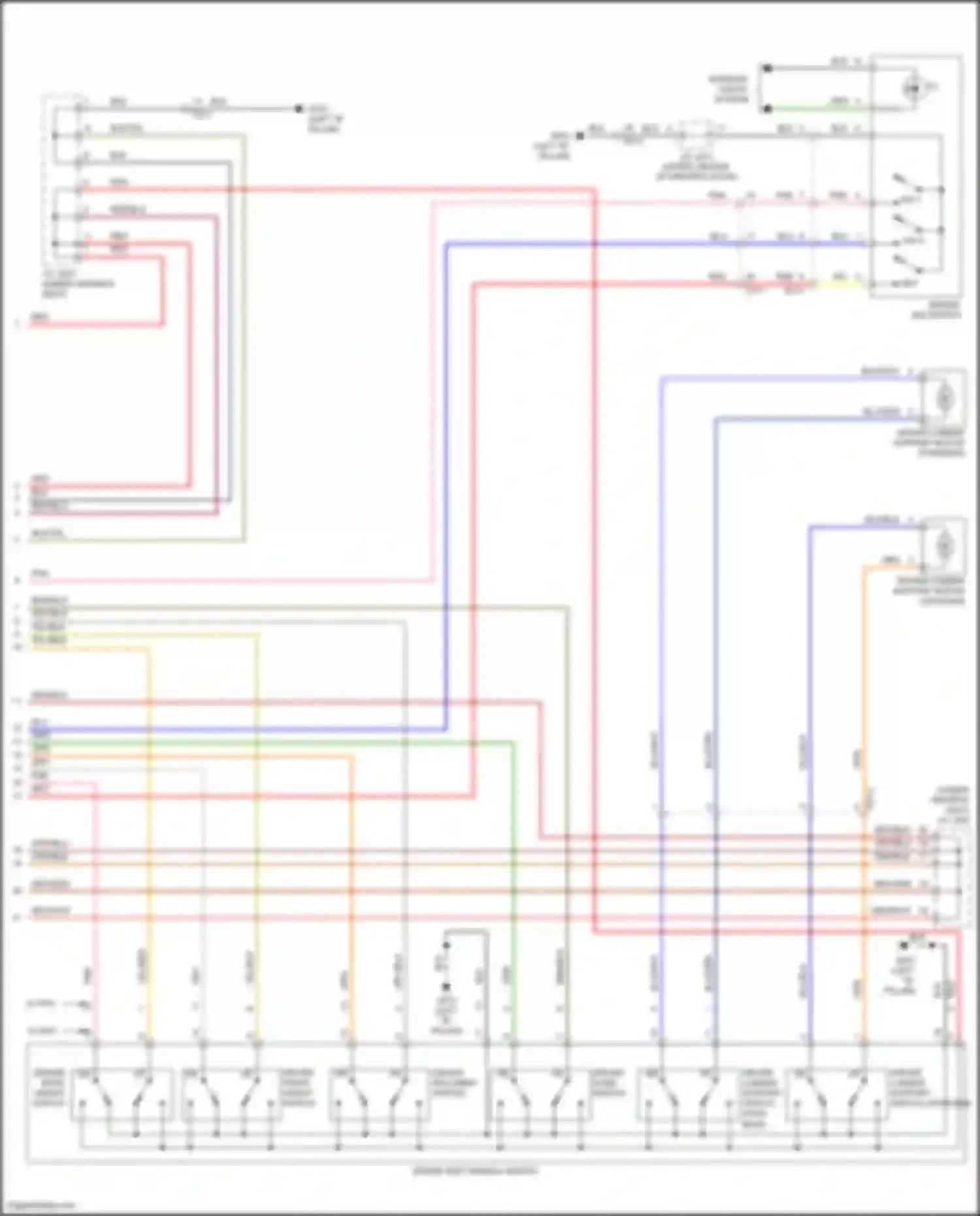 Wiring diagram driver slide switch for Hyundai Sonata VII facelift (2017-2019) (1 of 2)