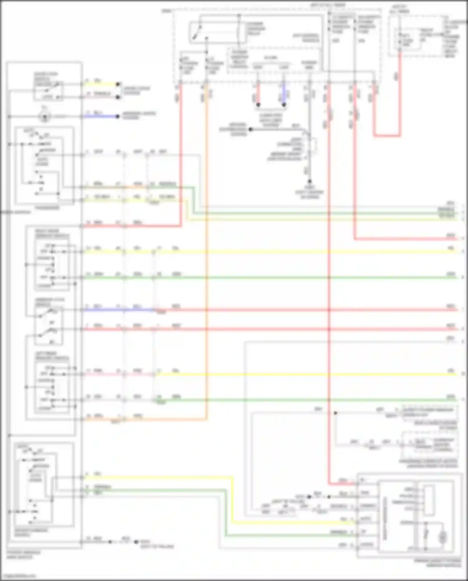 Wiring diagram driver window switch for Hyundai Sonata VII facelift (2017-2019) (4 of 4)