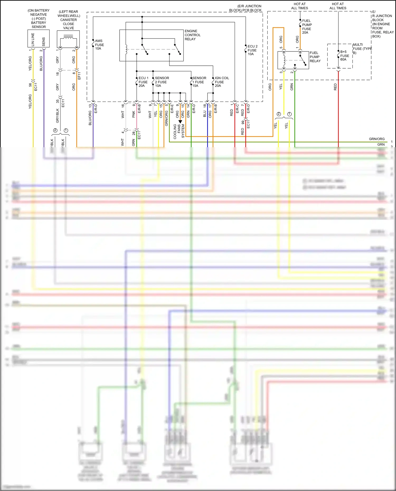 Wiring diagram e/r-e for Hyundai Sonata VII facelift (2017-2019) (23 of 27)