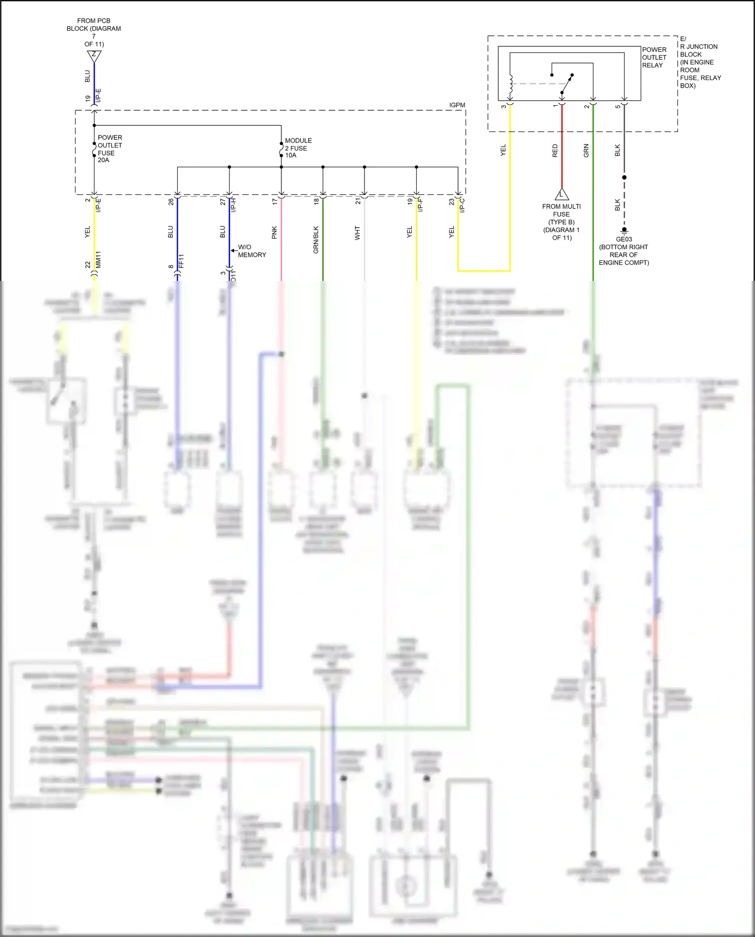 Wiring diagram e/r-e for Hyundai Sonata VII facelift (2017-2019) (7 of 27)