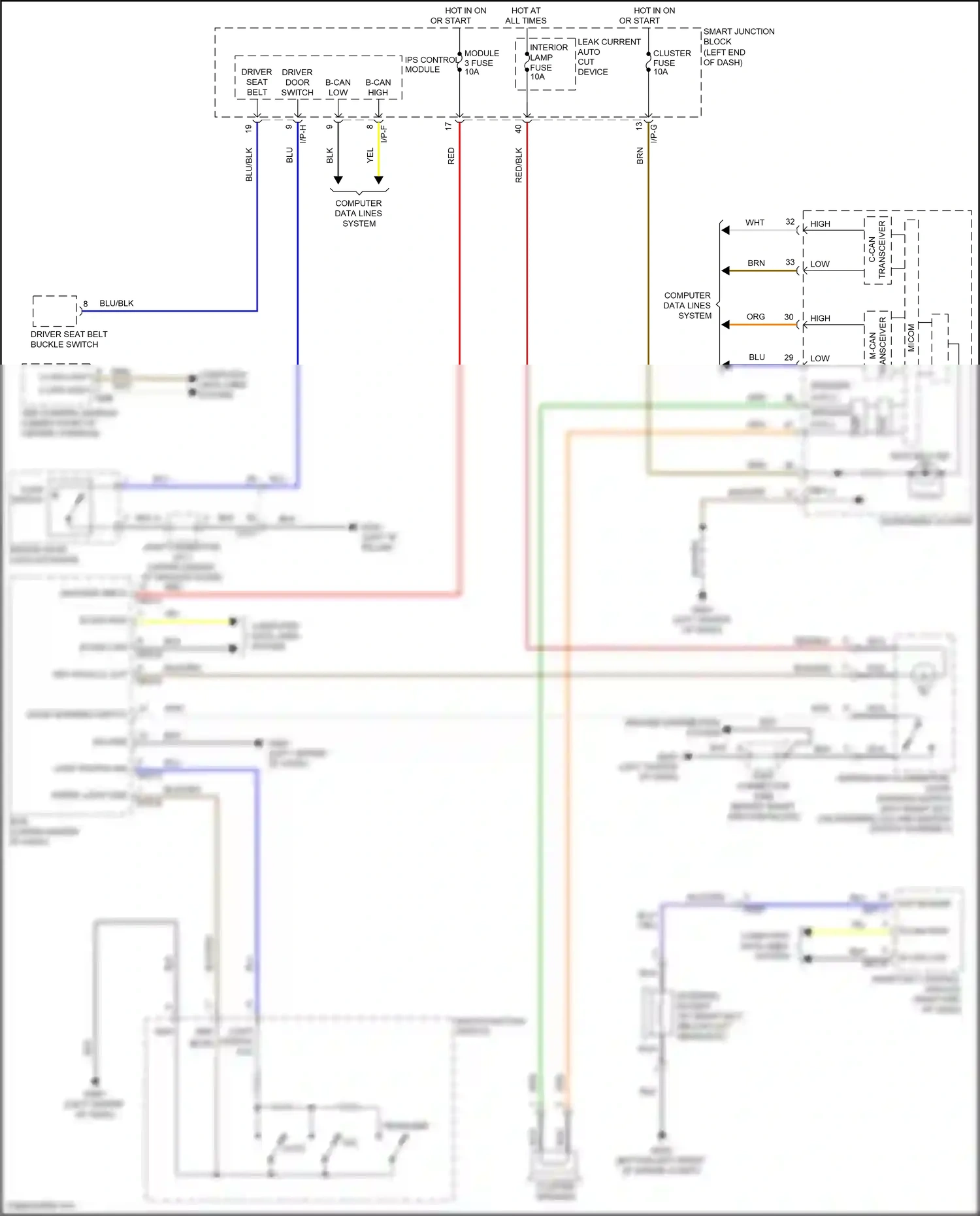 Wiring diagram external buzzer for Hyundai Sonata VII facelift (2017-2019) (5 of 11)