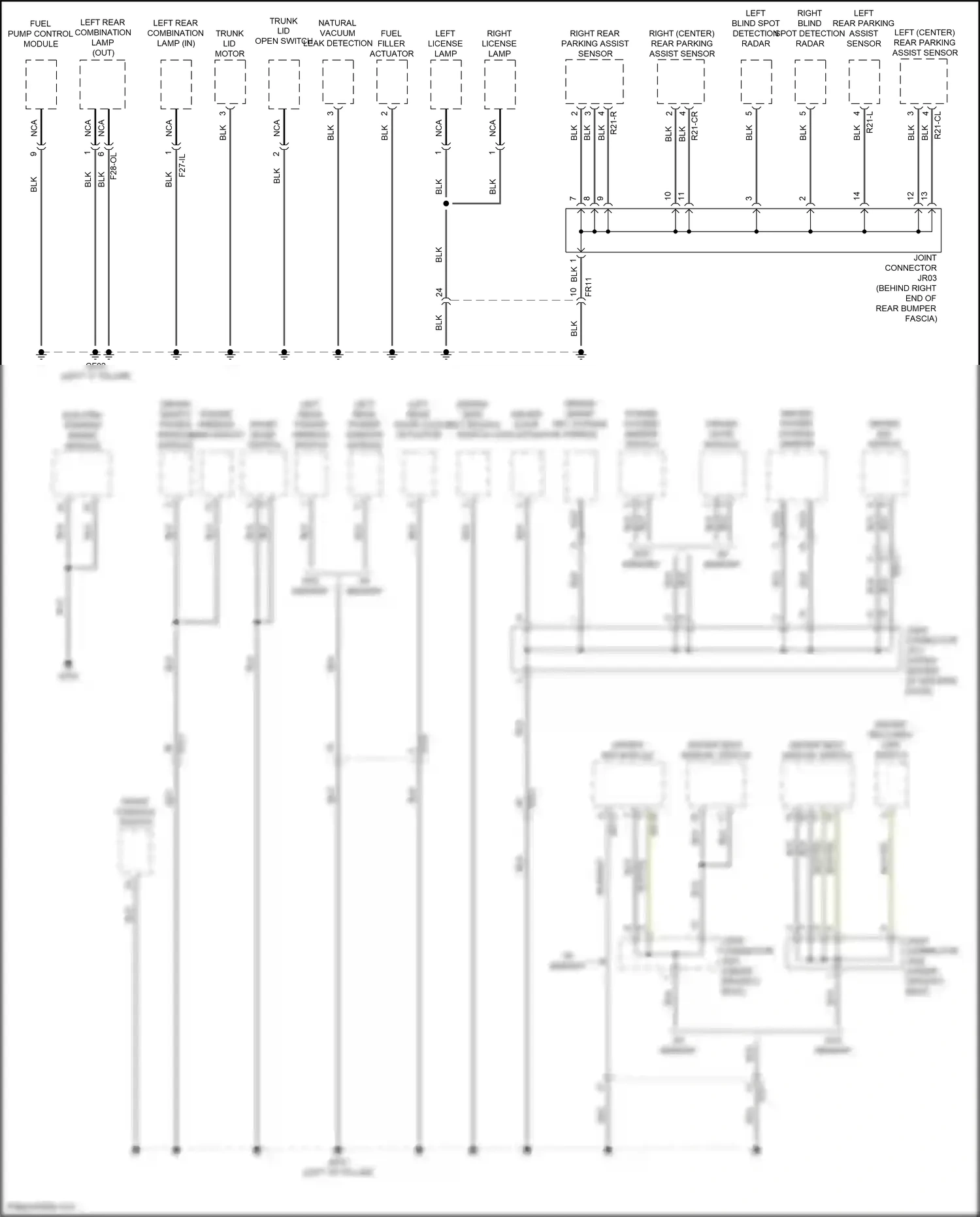 Wiring diagram fuel pump control module for Hyundai Sonata VII facelift (2017-2019) (1 of 5)