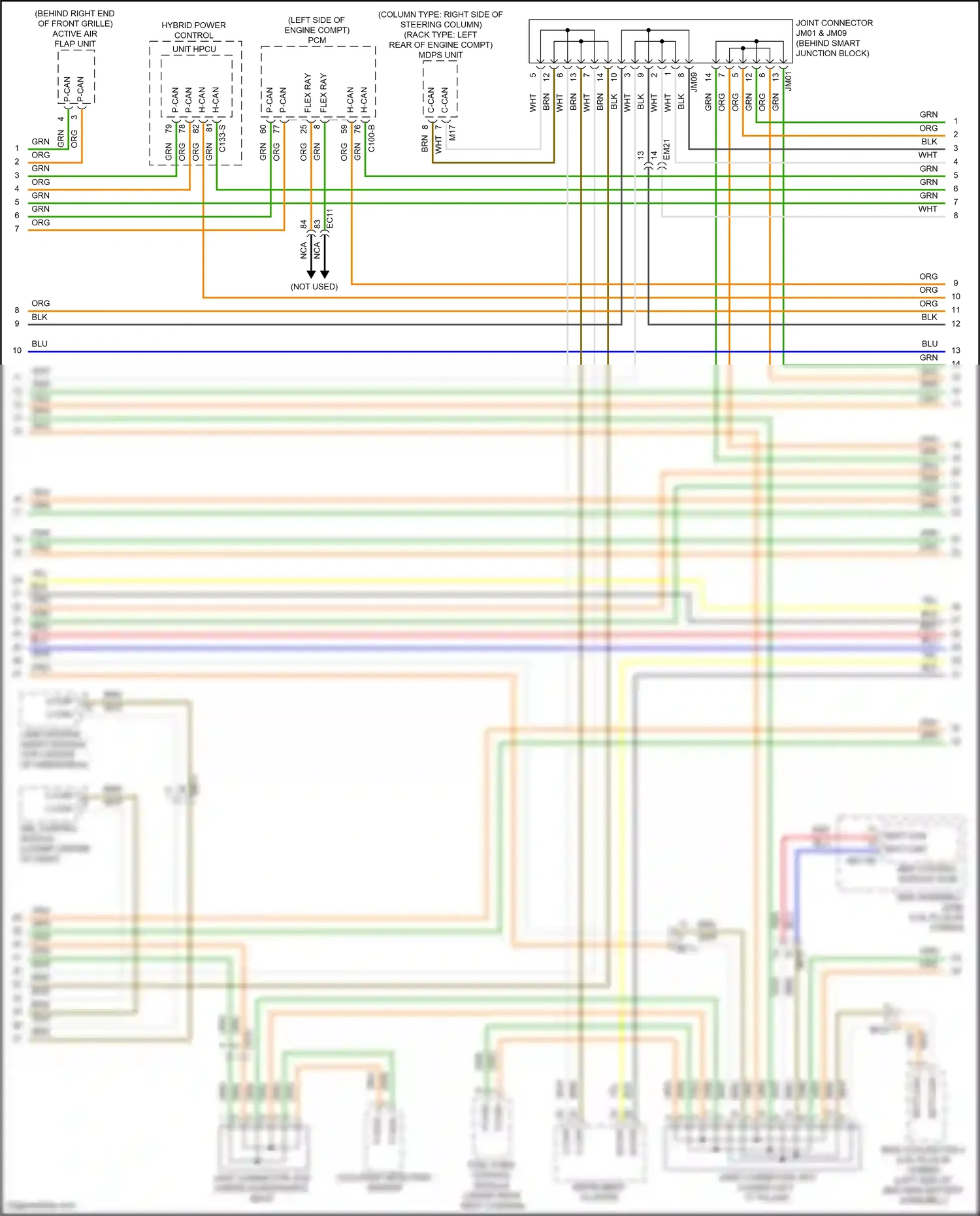 Wiring diagram fuel pump control module for Hyundai Sonata VII facelift (2017-2019) (3 of 5)
