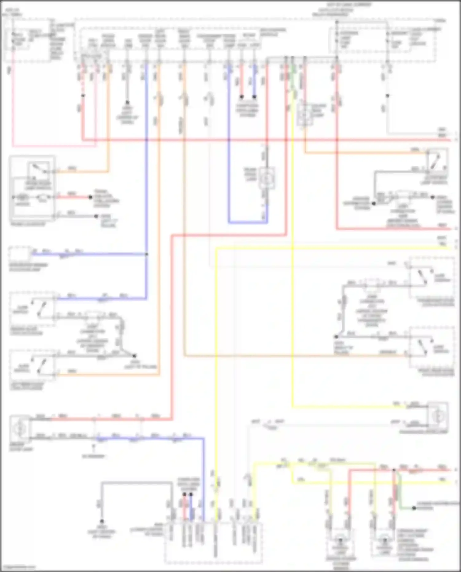 Wiring diagram glove box lamp) for Hyundai Sonata VII facelift (2017-2019) (1 of 2)