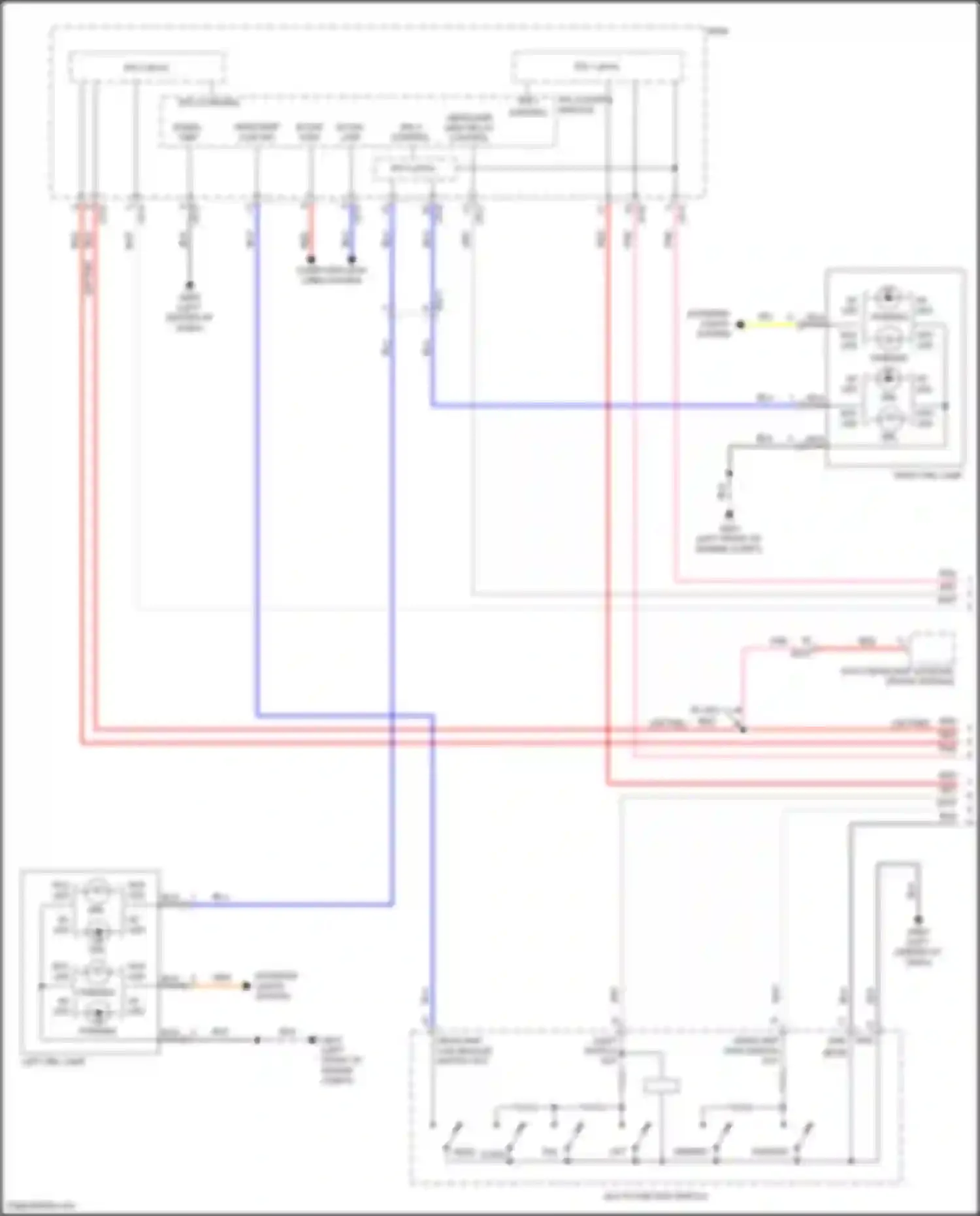 Wiring diagram headlamp low backup switch out for Hyundai Sonata VII facelift (2017-2019) (4 of 4)