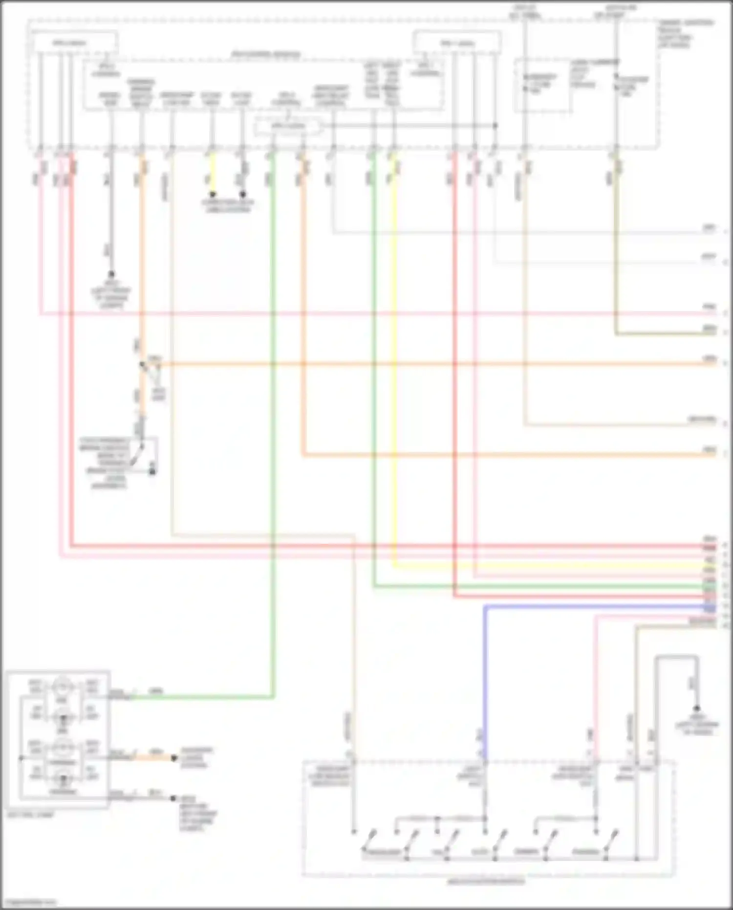 Wiring diagram headlamp low backup switch out for Hyundai Sonata VII facelift (2017-2019) (3 of 4)