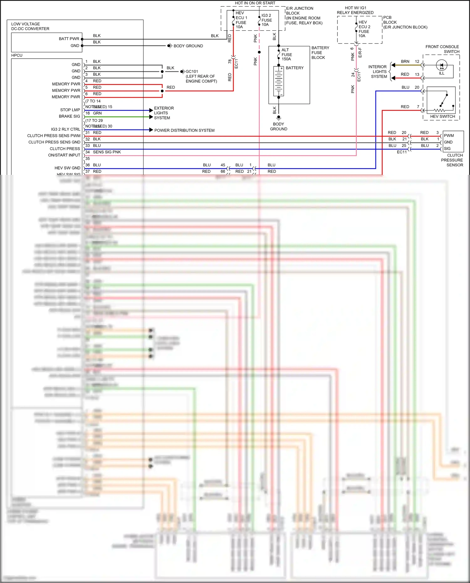 Wiring diagram hev switch for Hyundai Sonata VII facelift (2017-2019) (1 of 1)
