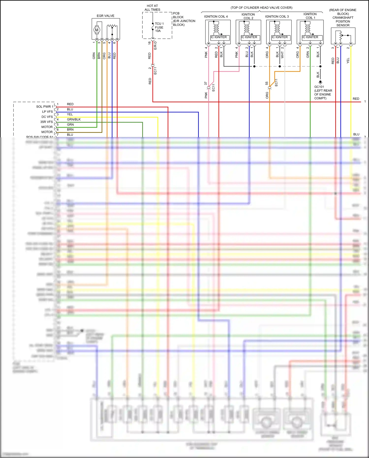 Wiring diagram ignition coil 2 for Hyundai Sonata VII facelift (2017-2019) (13 of 15)