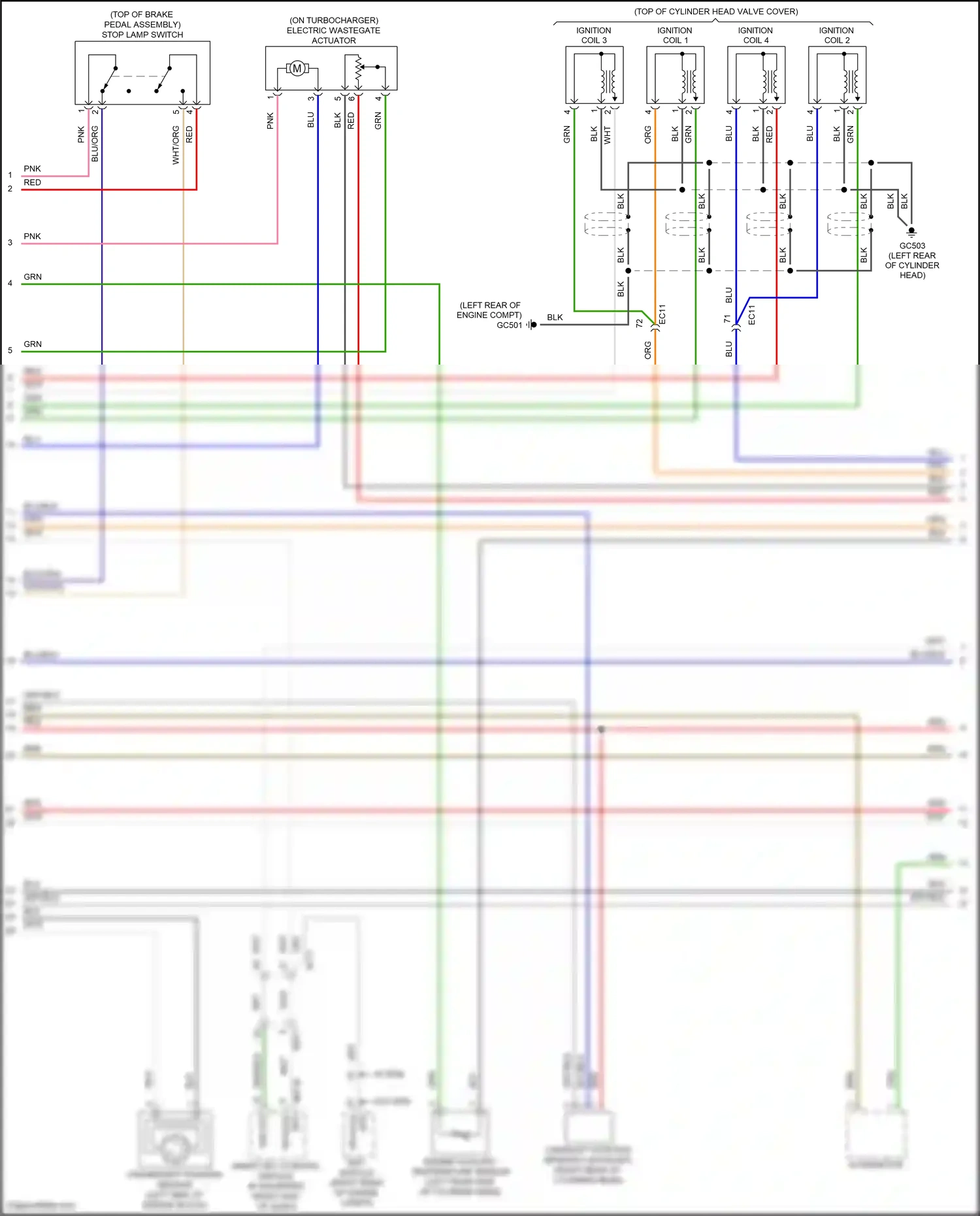 Wiring diagram ignition coil 4 for Hyundai Sonata VII facelift (2017-2019) (11 of 15)