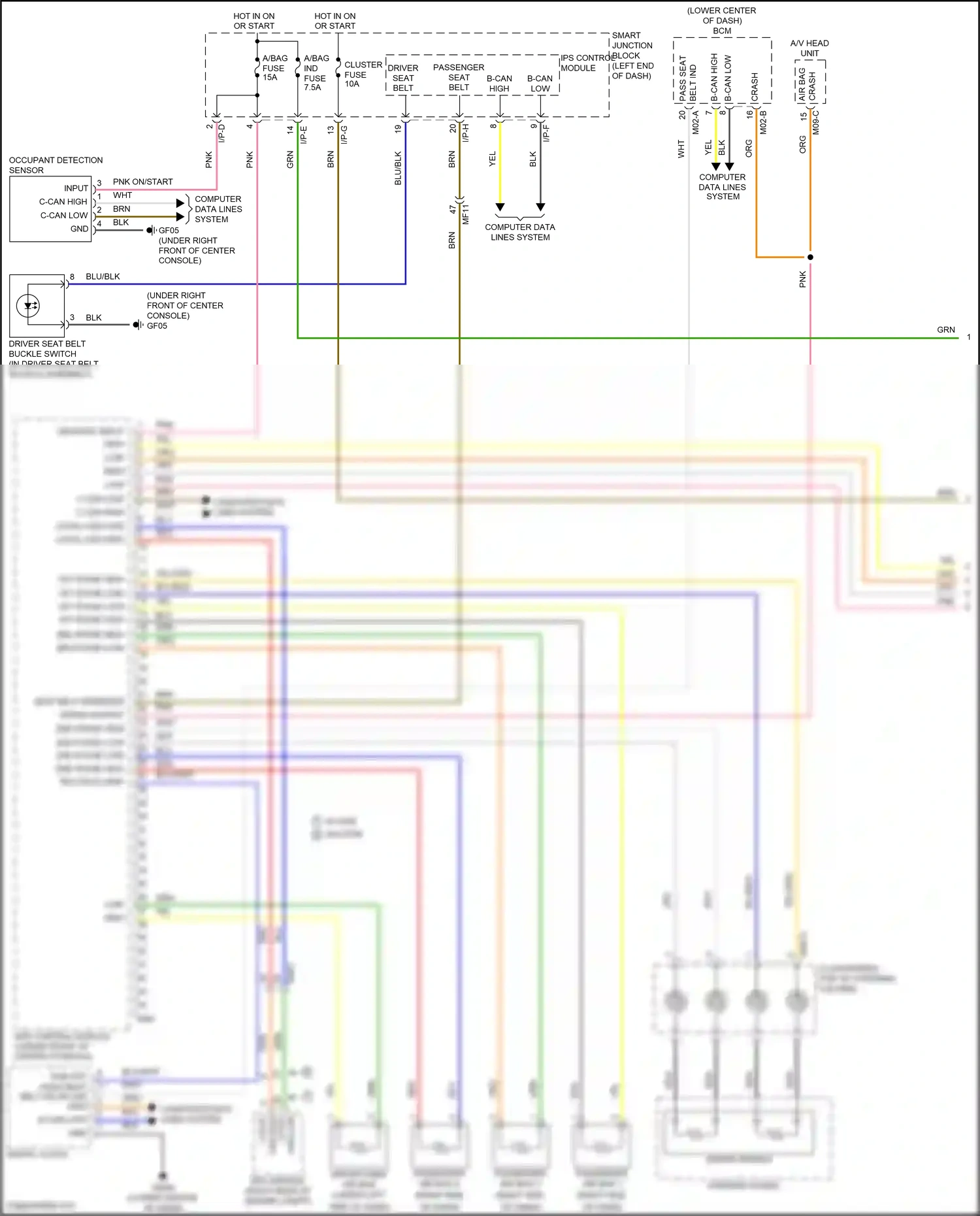 Wiring diagram i/p-e for Hyundai Sonata VII facelift (2017-2019) (39 of 121)