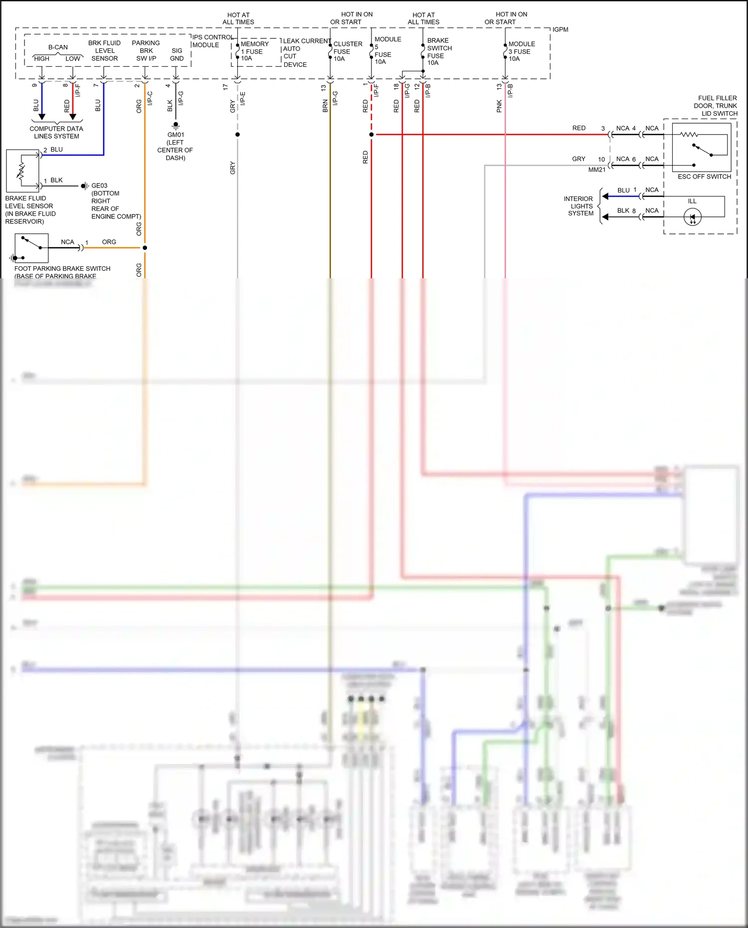 Wiring diagram i/p-e for Hyundai Sonata VII facelift (2017-2019) (53 of 121)