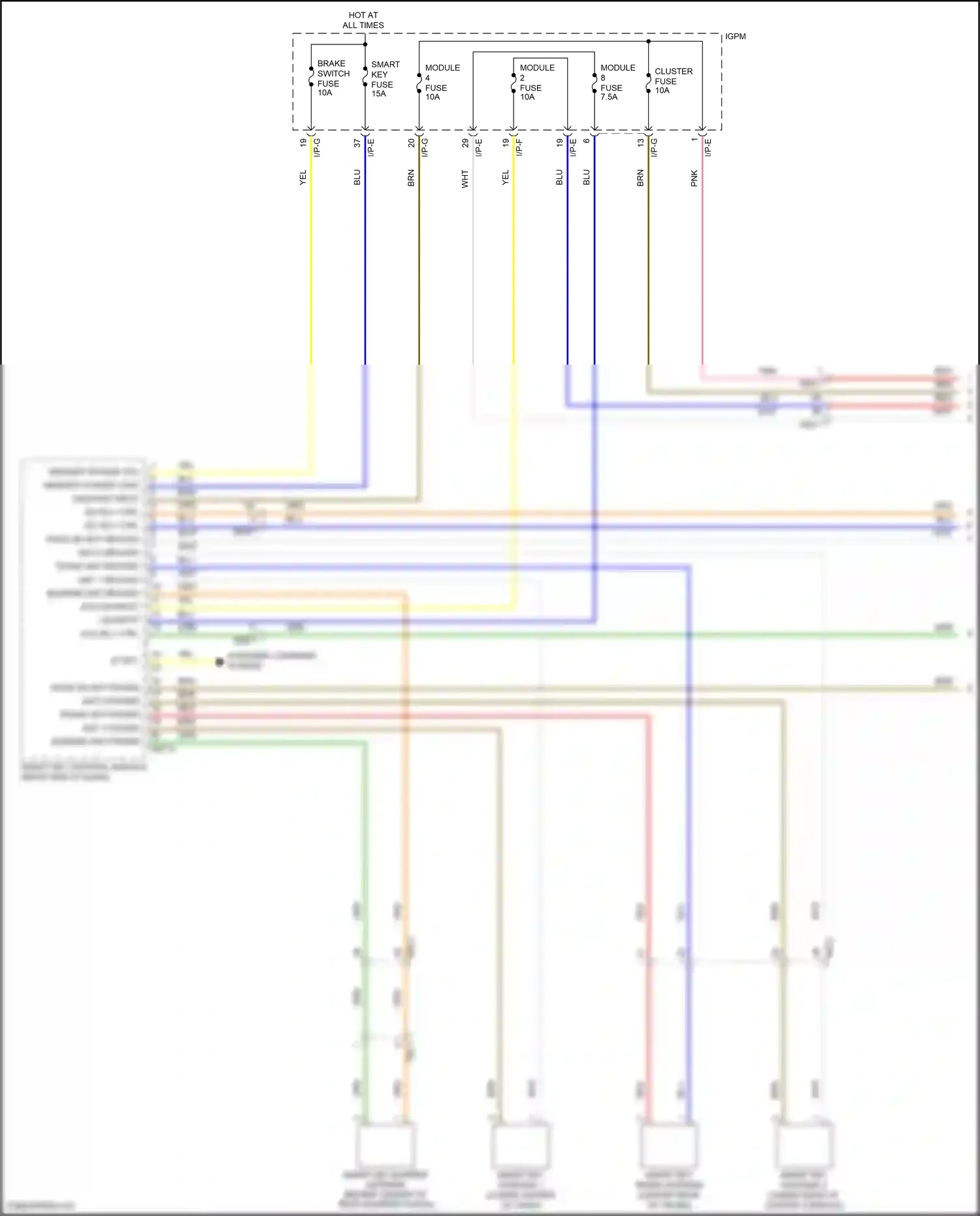 Wiring diagram i/p-e for Hyundai Sonata VII facelift (2017-2019) (77 of 121)