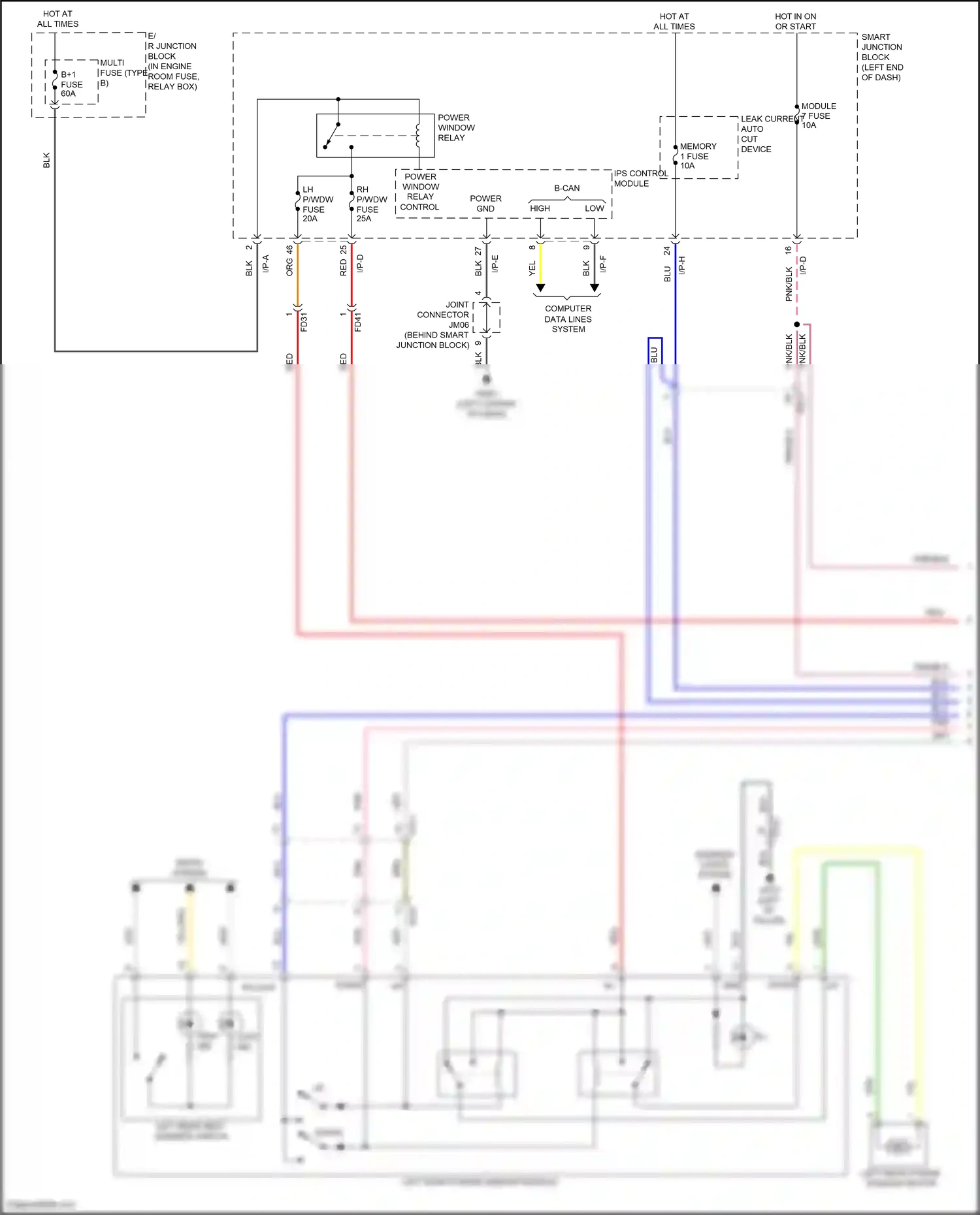Wiring diagram i/p-e for Hyundai Sonata VII facelift (2017-2019) (13 of 121)