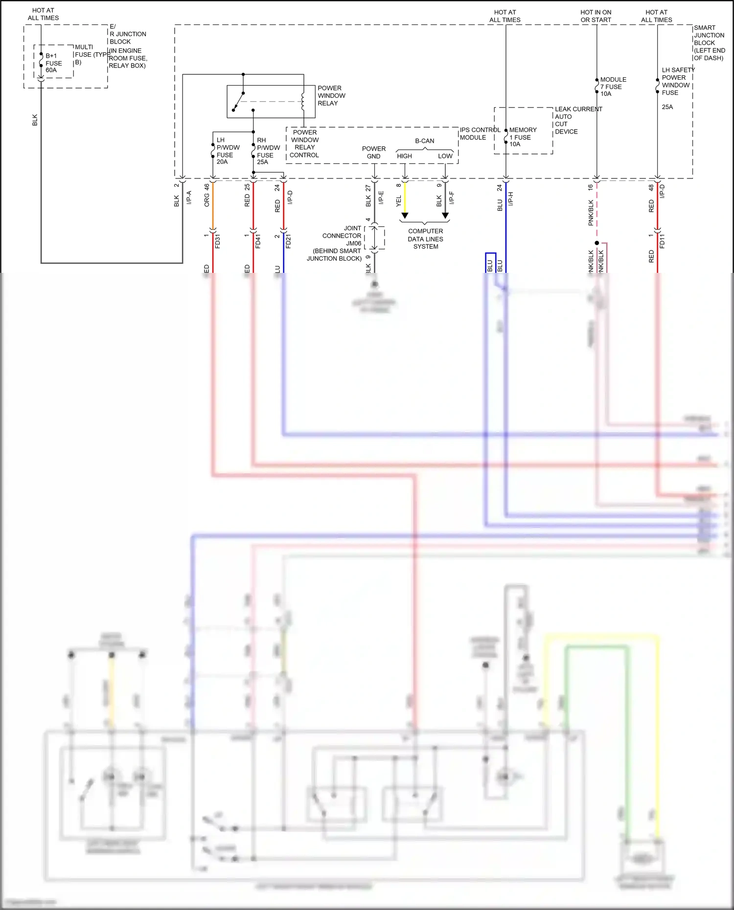 Wiring diagram i/p-e for Hyundai Sonata VII facelift (2017-2019) (12 of 121)