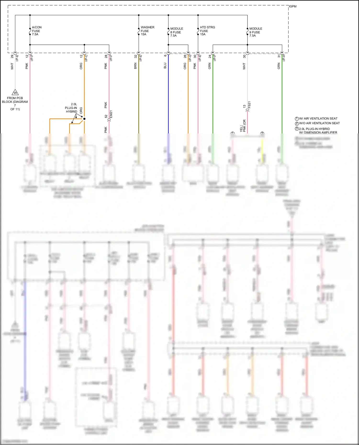 Wiring diagram i/p-e for Hyundai Sonata VII facelift (2017-2019) (49 of 121)