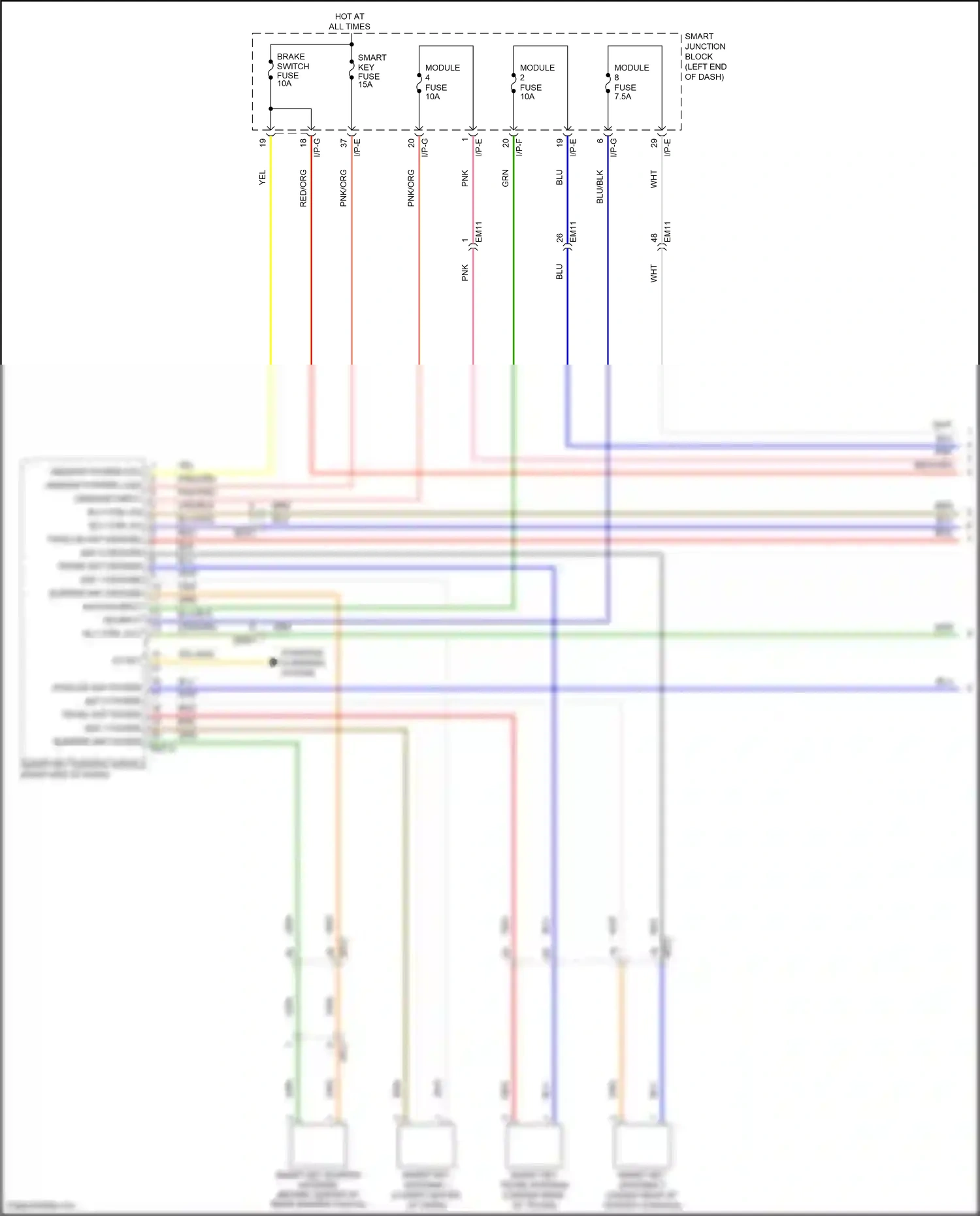 Wiring diagram i/p-e for Hyundai Sonata VII facelift (2017-2019) (90 of 121)