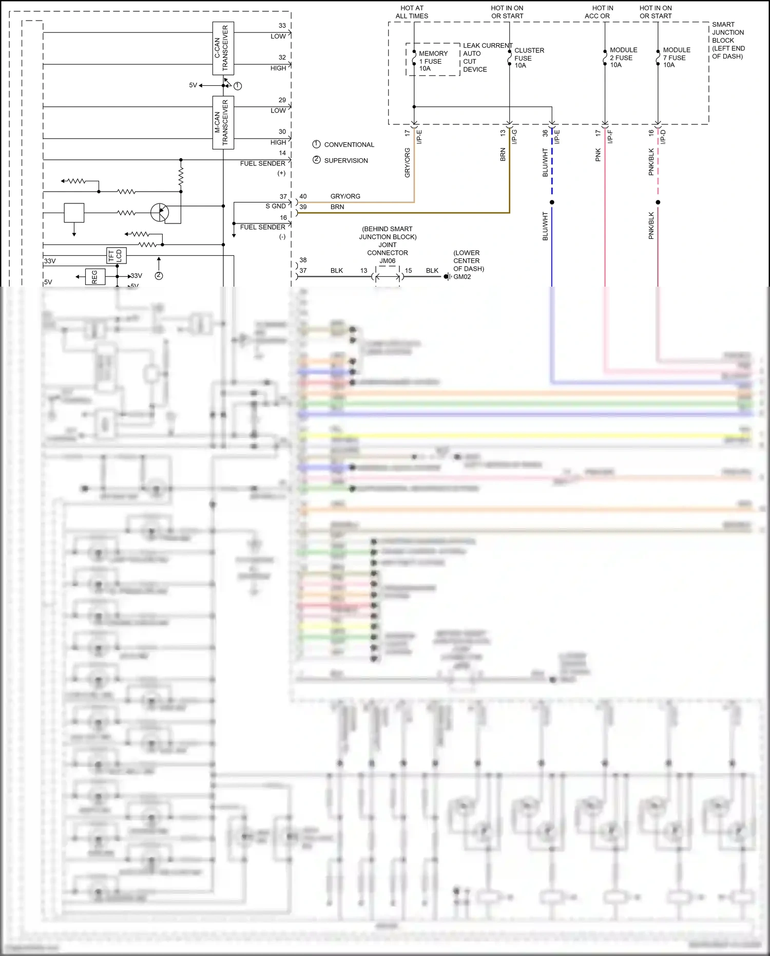 Wiring diagram i/p-e for Hyundai Sonata VII facelift (2017-2019) (33 of 121)