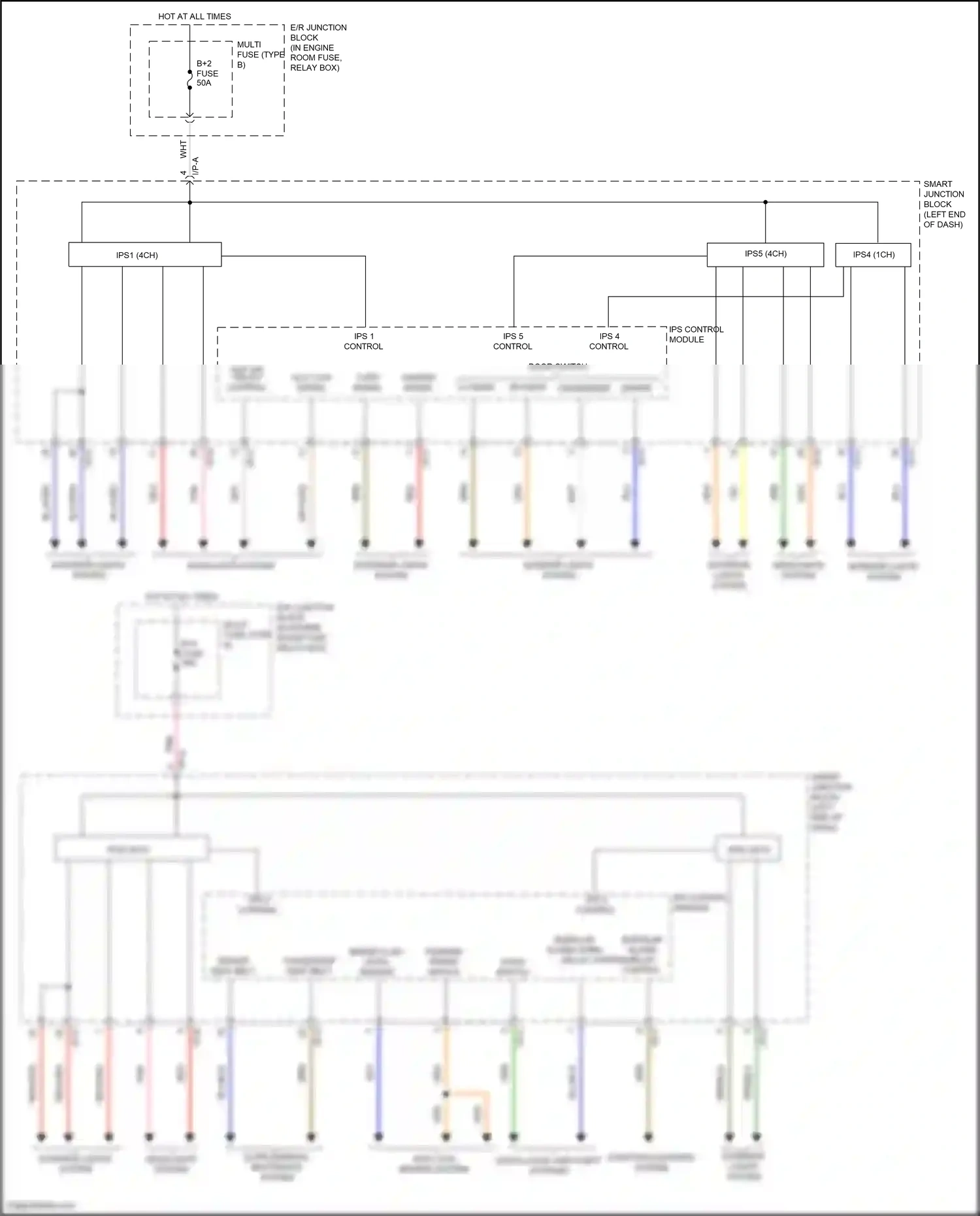 Wiring diagram ips 5 control for Hyundai Sonata VII facelift (2017-2019) (5 of 6)