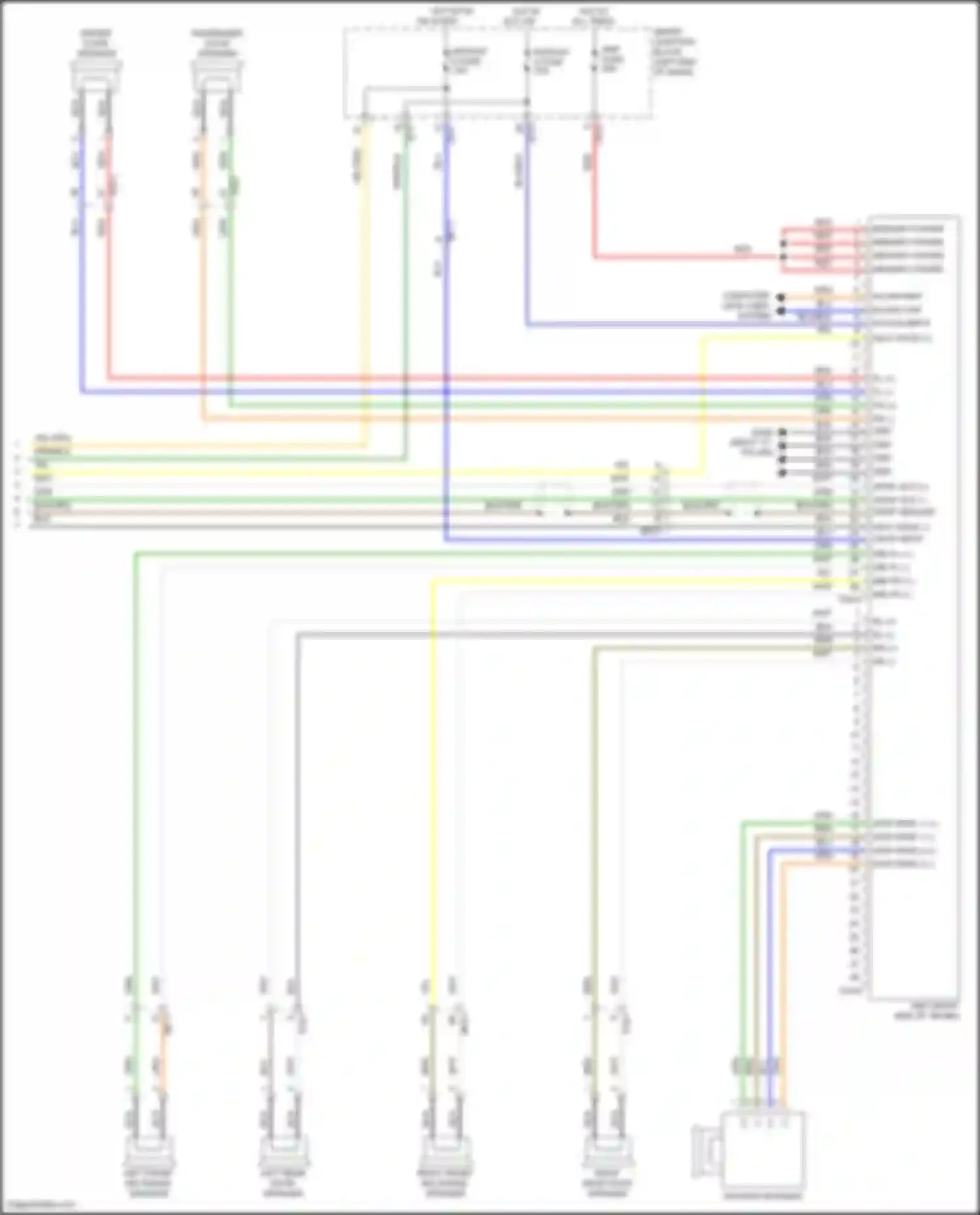 Wiring diagram left front mid-range speaker for Hyundai Sonata VII facelift (2017-2019) (2 of 10)