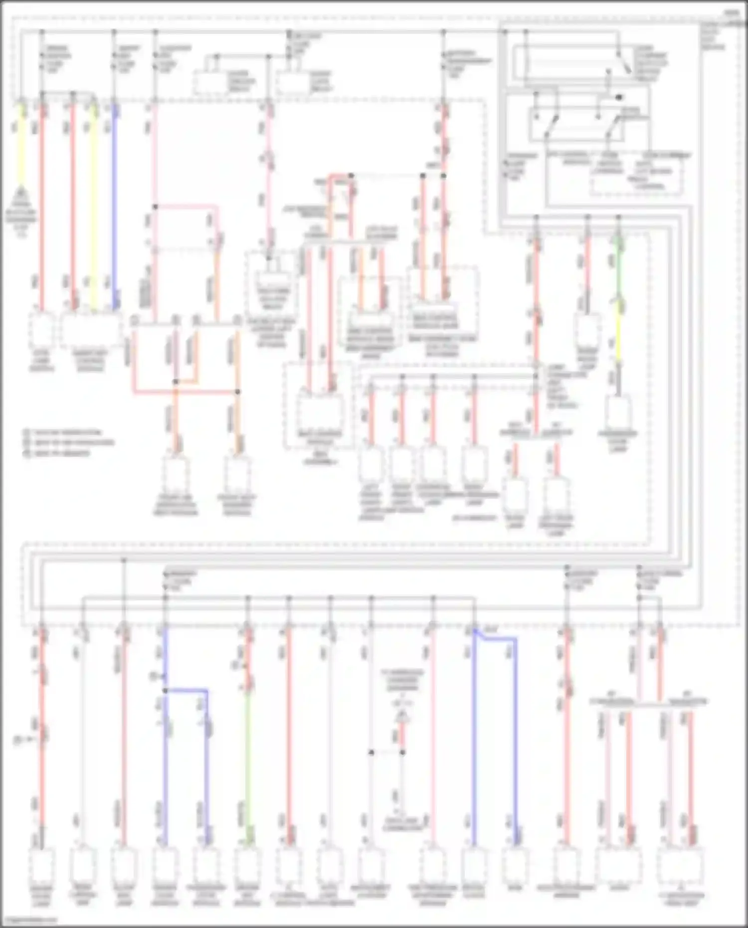 Wiring diagram left front vanity lamp switch for Hyundai Sonata VII facelift (2017-2019) (4 of 4)