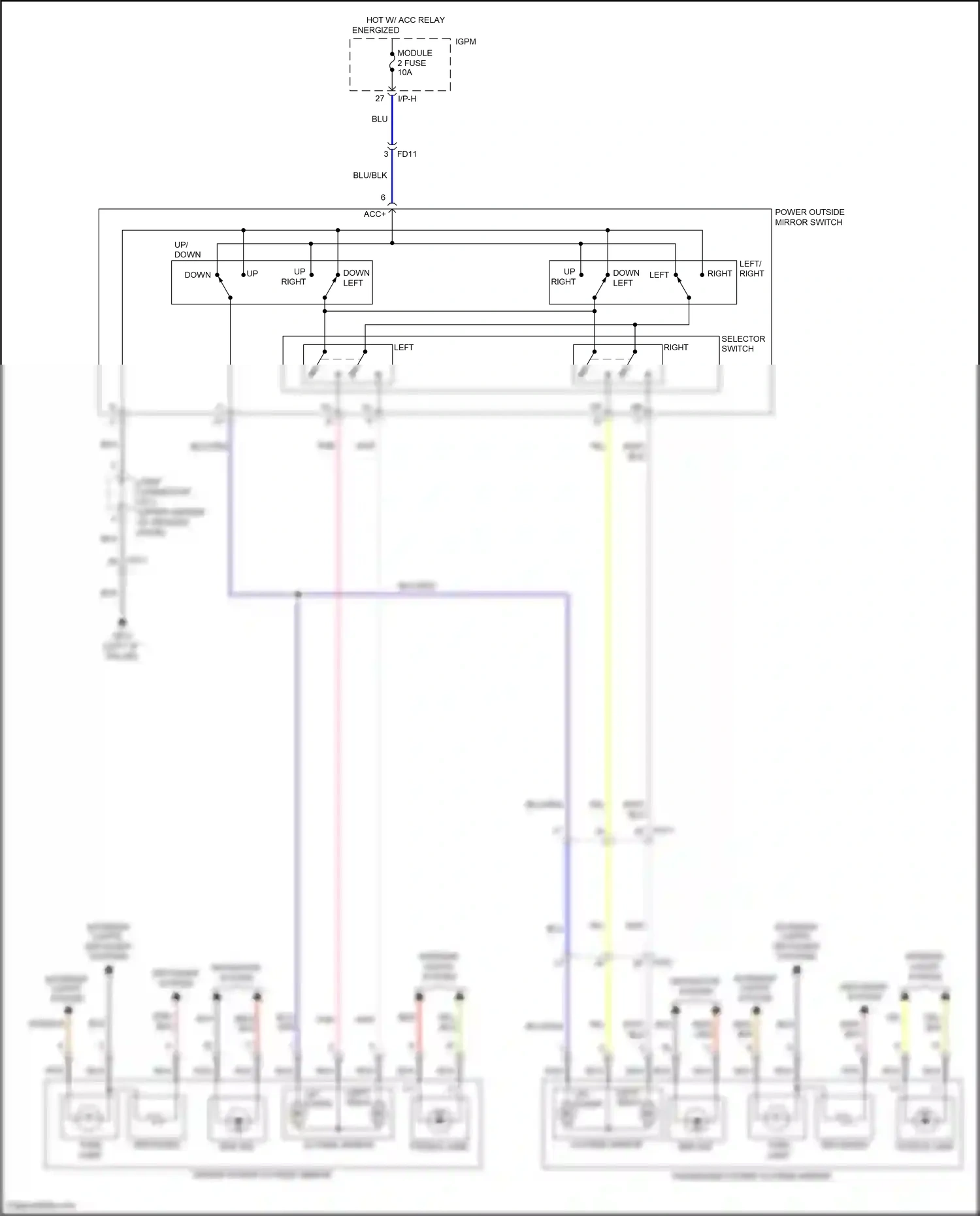 Wiring diagram left right for Hyundai Sonata VII facelift (2017-2019) (2 of 2)