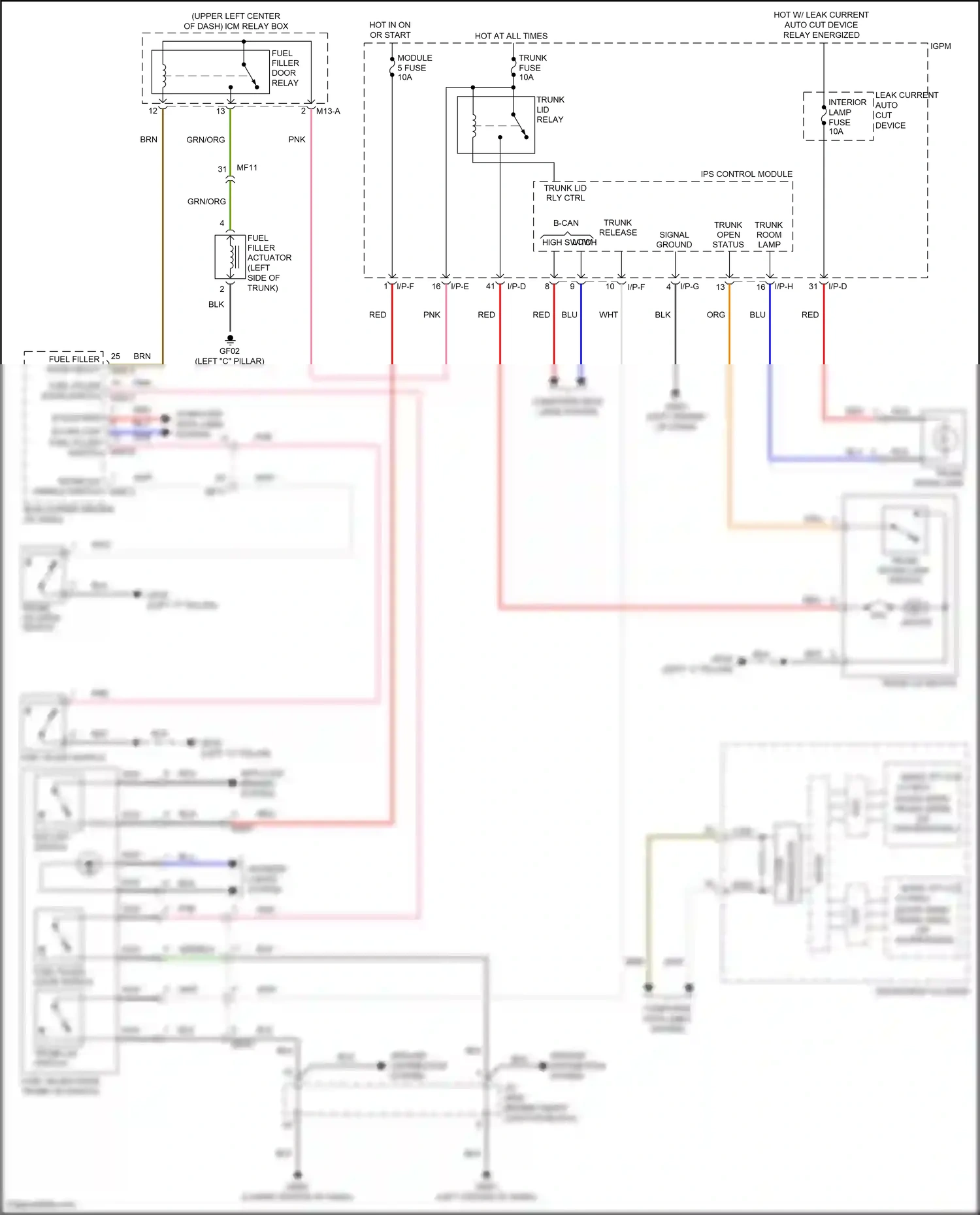 Wiring diagram low high switch for Hyundai Sonata VII facelift (2017-2019) (3 of 5)