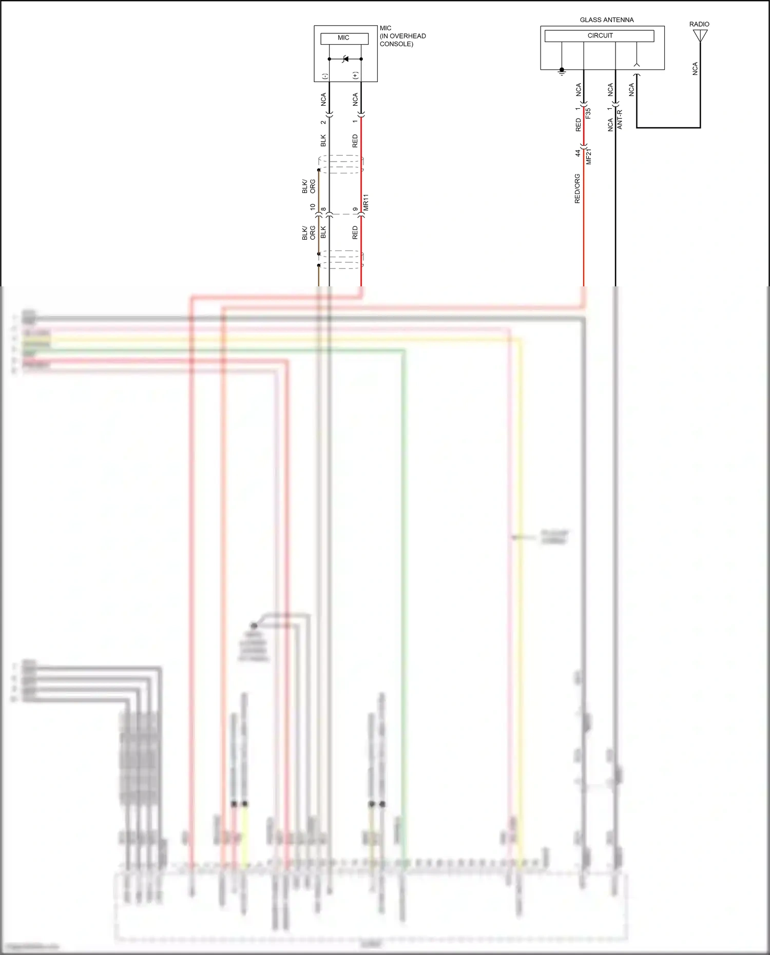 Wiring diagram mic shield for Hyundai Sonata VII facelift (2017-2019) (1 of 3)