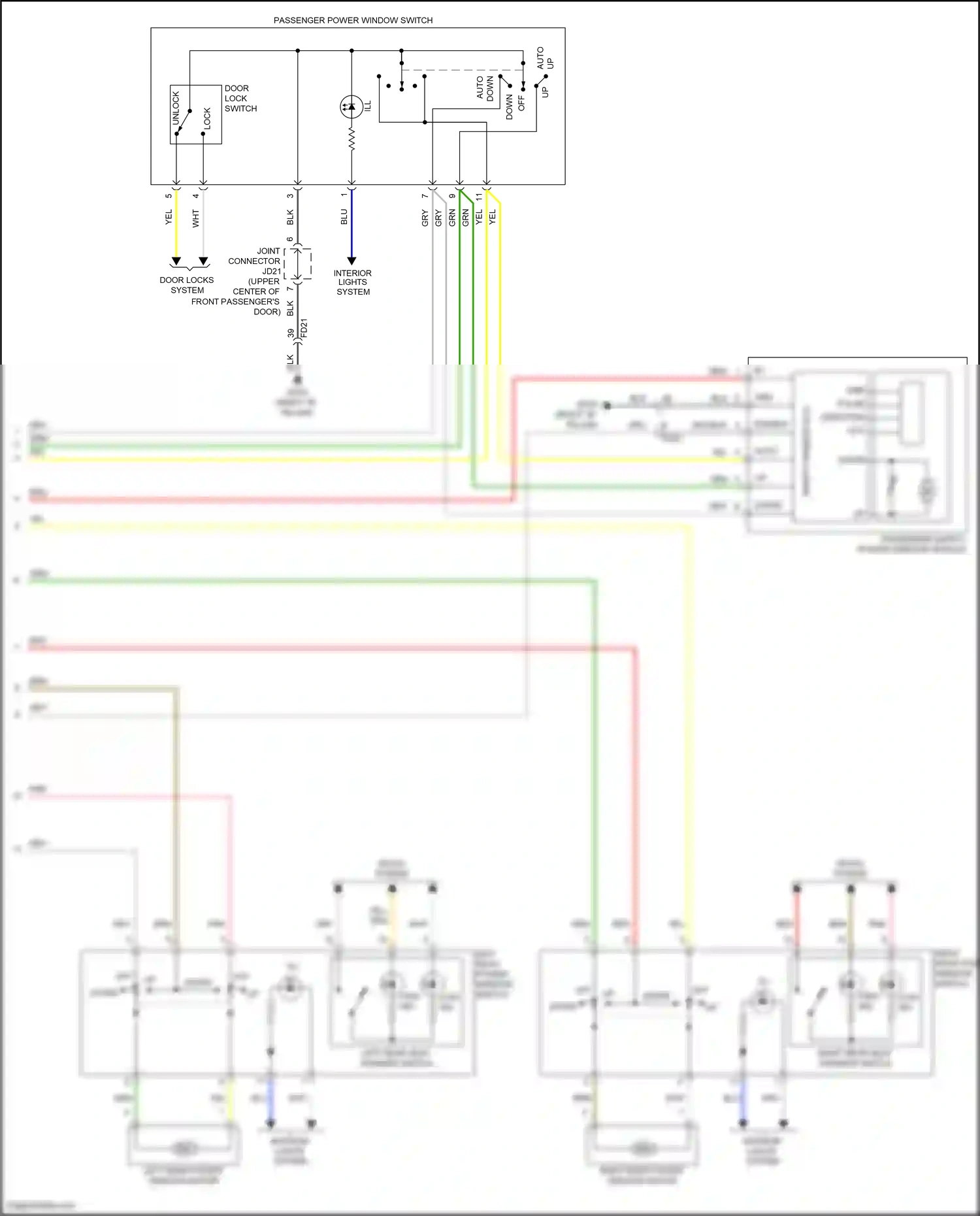 Wiring diagram off down up for Hyundai Sonata VII facelift (2017-2019) (2 of 4)