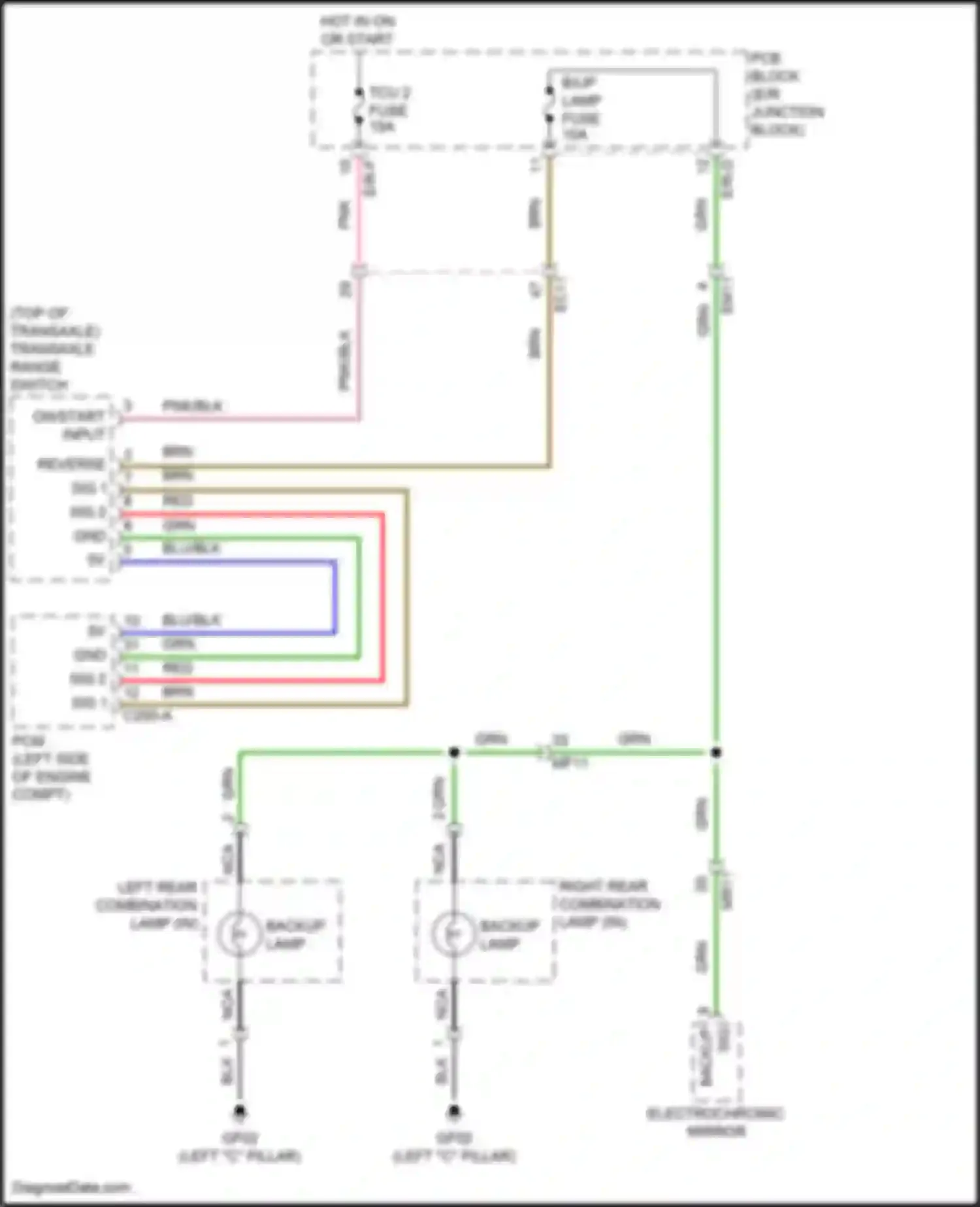 Wiring diagram on/start input for Hyundai Sonata VII facelift (2017-2019) (21 of 50)