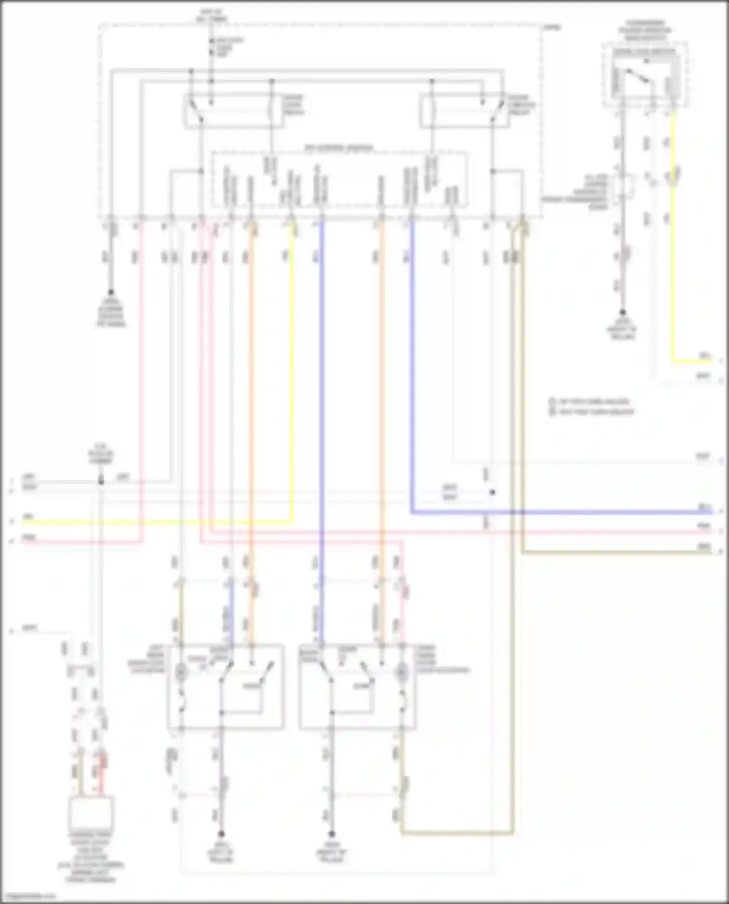 Wiring diagram passenger power window main switch for Hyundai Sonata VII facelift (2017-2019) (1 of 2)