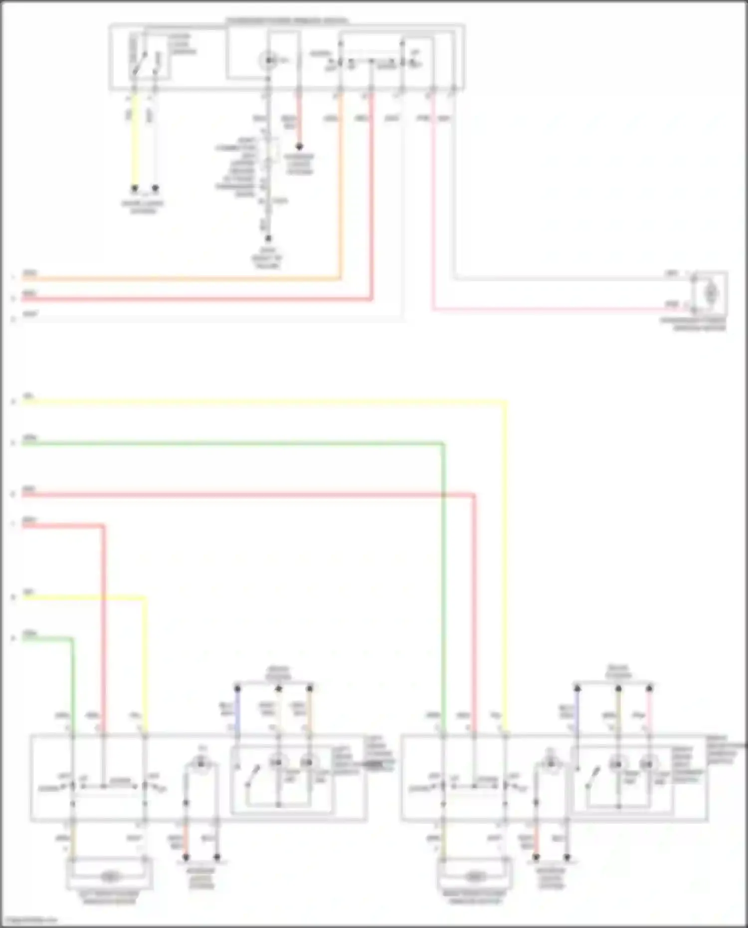 Wiring diagram passenger power window switch for Hyundai Sonata VII facelift (2017-2019) (9 of 15)