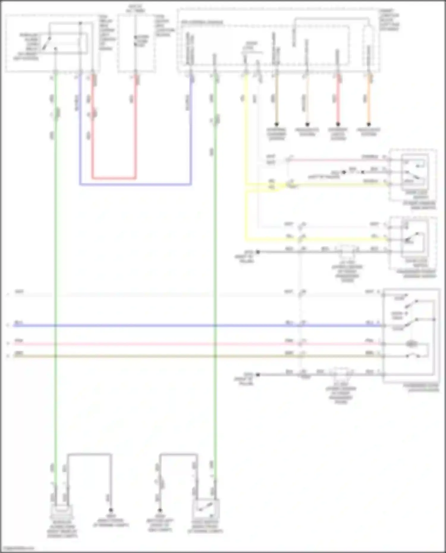 Wiring diagram passenger power window switch for Hyundai Sonata VII facelift (2017-2019) (1 of 15)