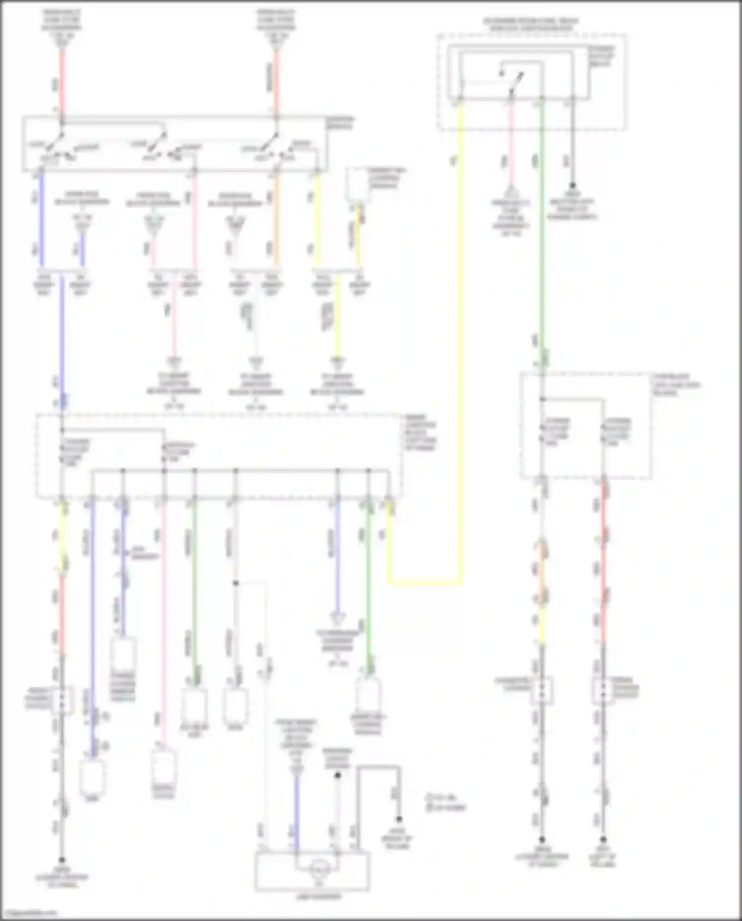 Wiring diagram power outside mirror switch for Hyundai Sonata VII facelift (2017-2019) (6 of 9)