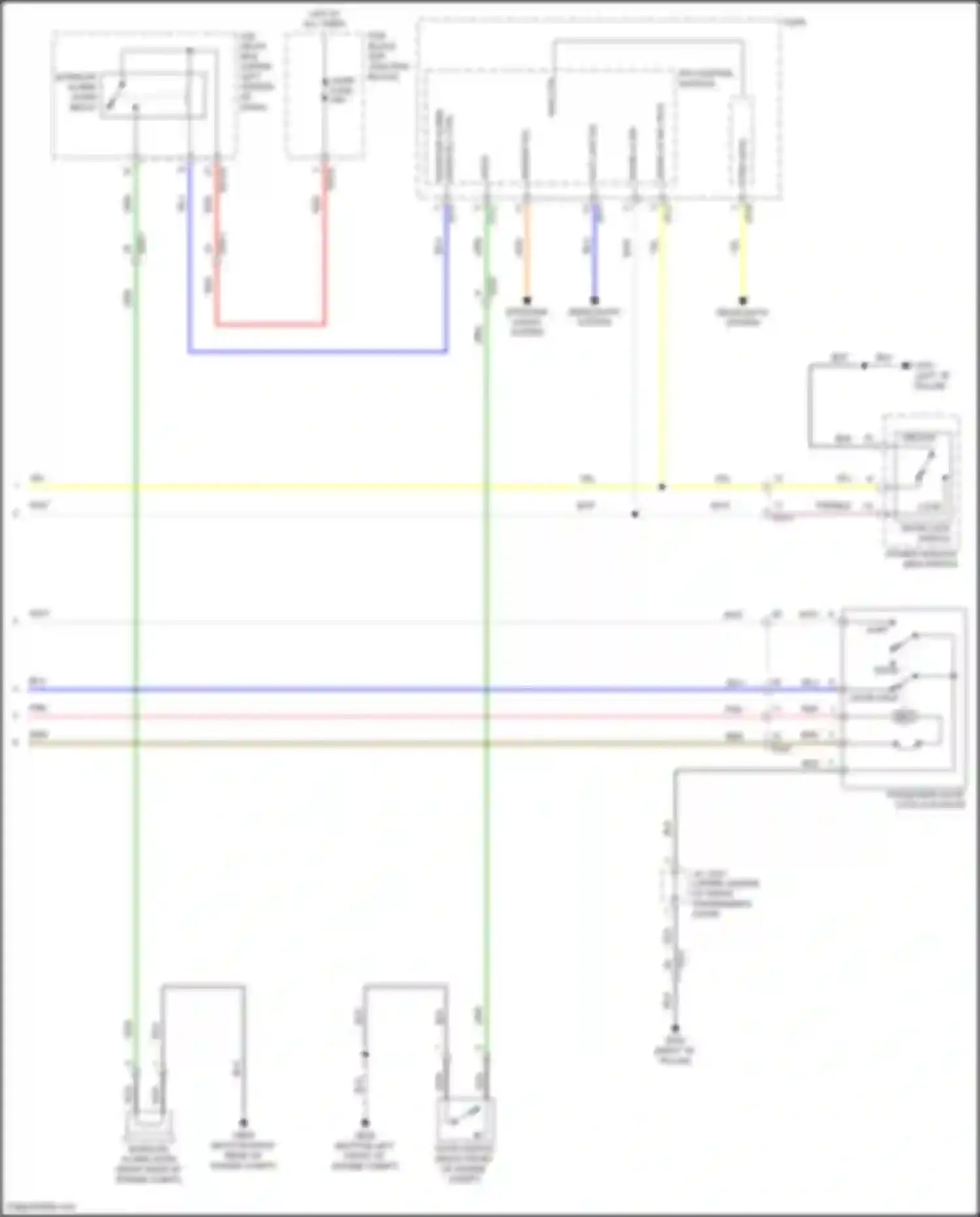 Wiring diagram power window main switch for Hyundai Sonata VII facelift (2017-2019) (2 of 17)