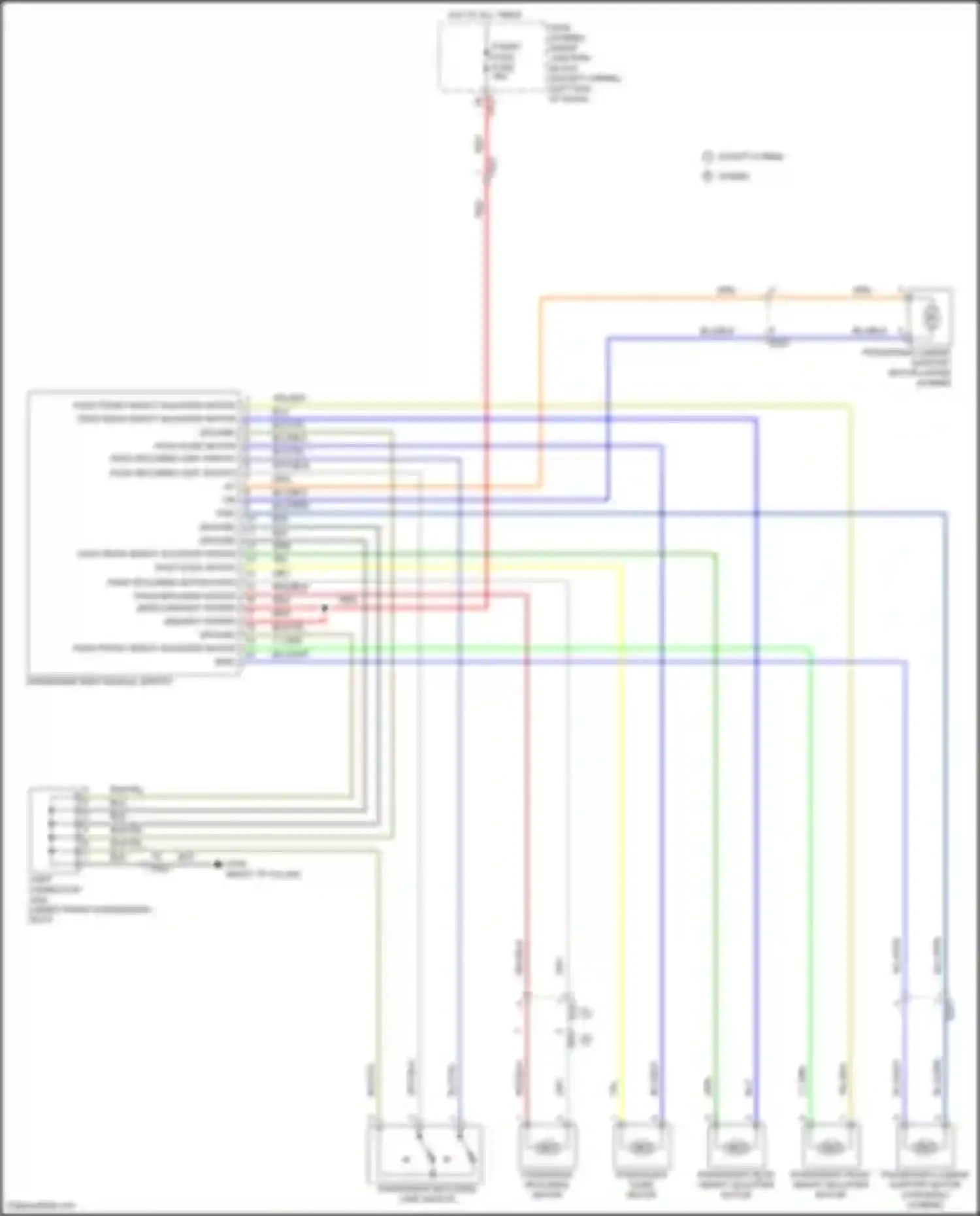 Wiring diagram p/seat pass fuse for Hyundai Sonata VII facelift (2017-2019) (1 of 3)
