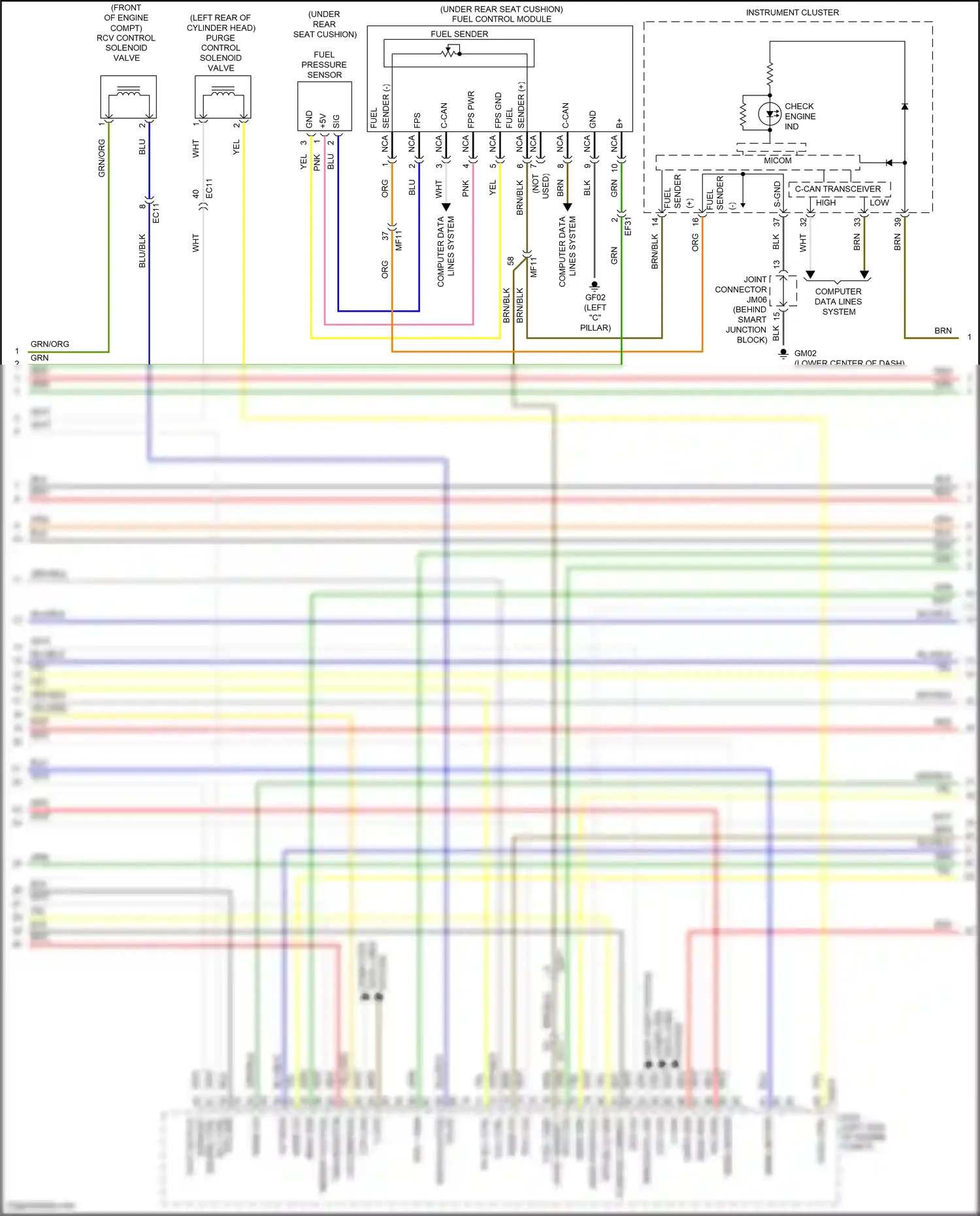 Wiring diagram pumping current for Hyundai Sonata VII facelift (2017-2019) (1 of 1)