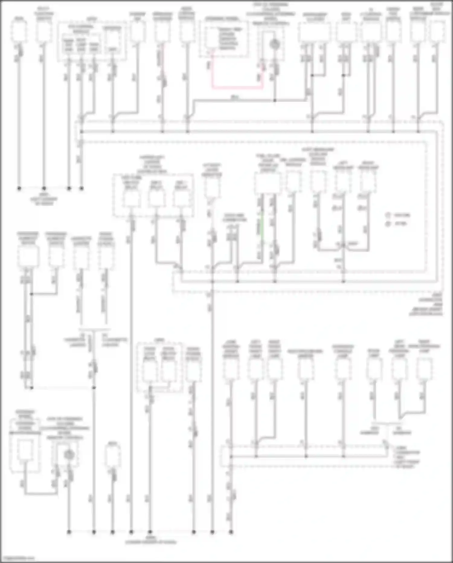 Wiring diagram rear curtain module for Hyundai Sonata VII facelift (2017-2019) (3 of 7)